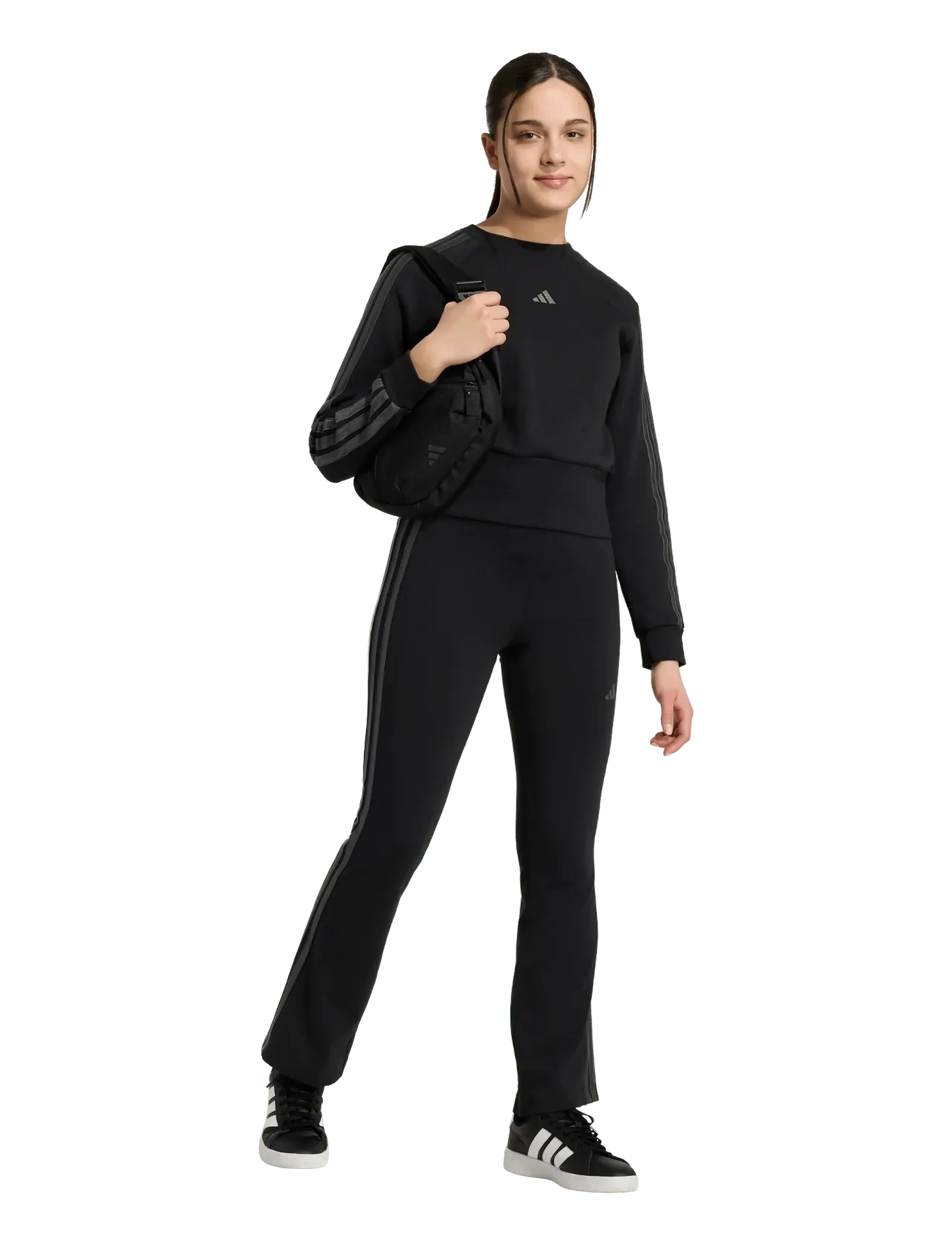 adidas Sportswear - JG SATIN FL LEG - black/gresix - 5