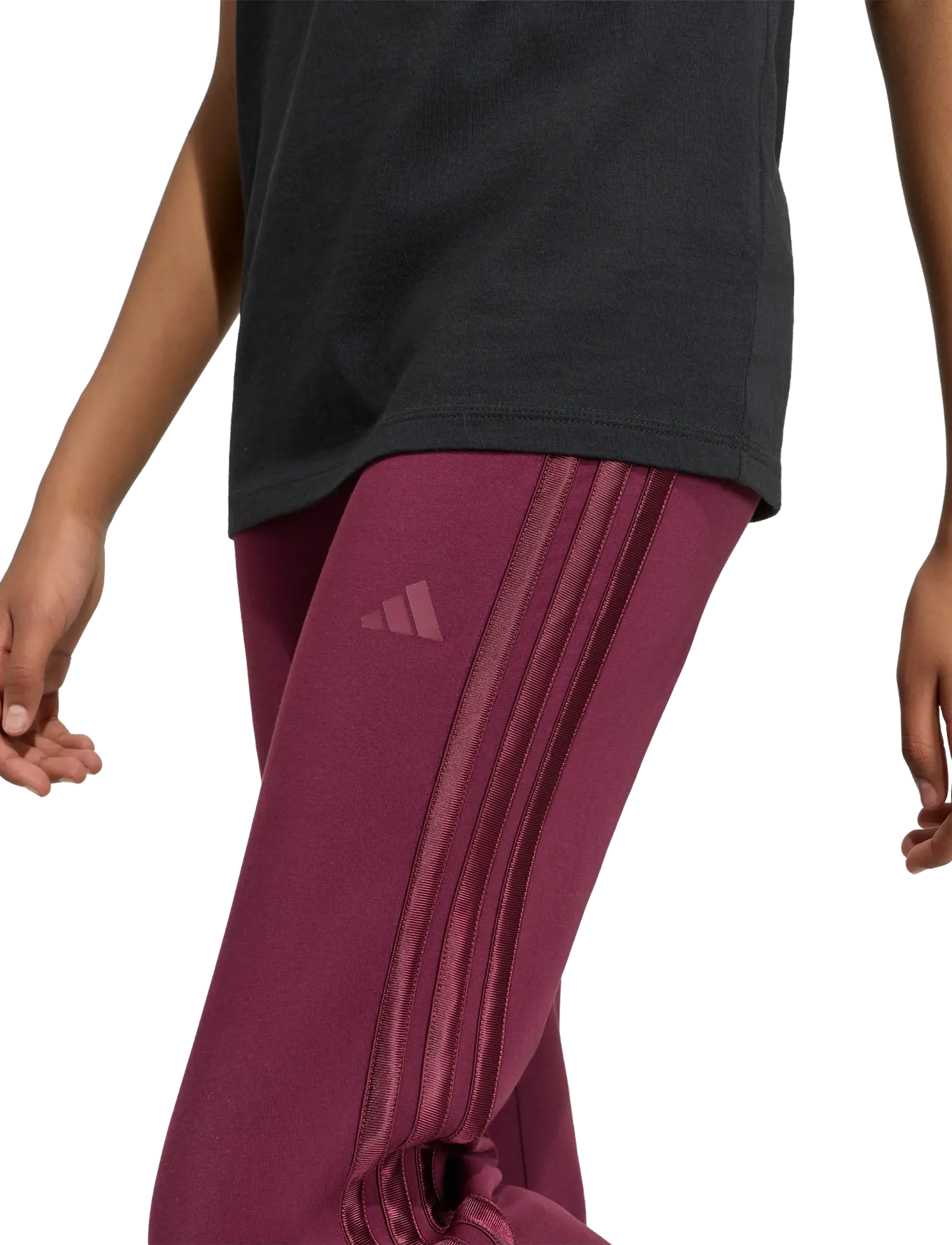 adidas Sportswear - JG SATIN FL LEG - strumpfhosen - maroon/maroon - 3