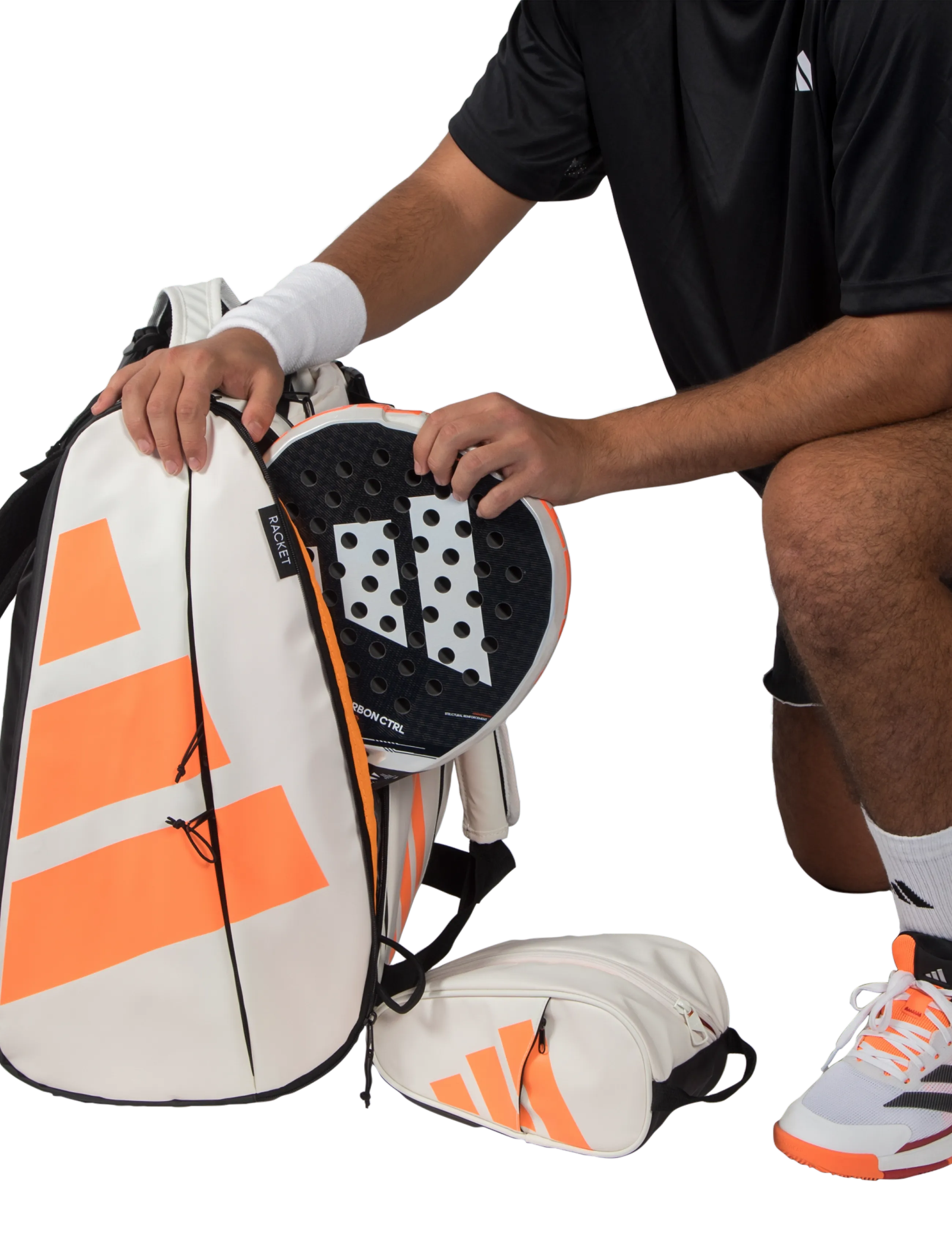 adidas Tennis - RACKET BAG MULTIGAME 2026 - ketsjersporttasker - offwhite/orange - 4