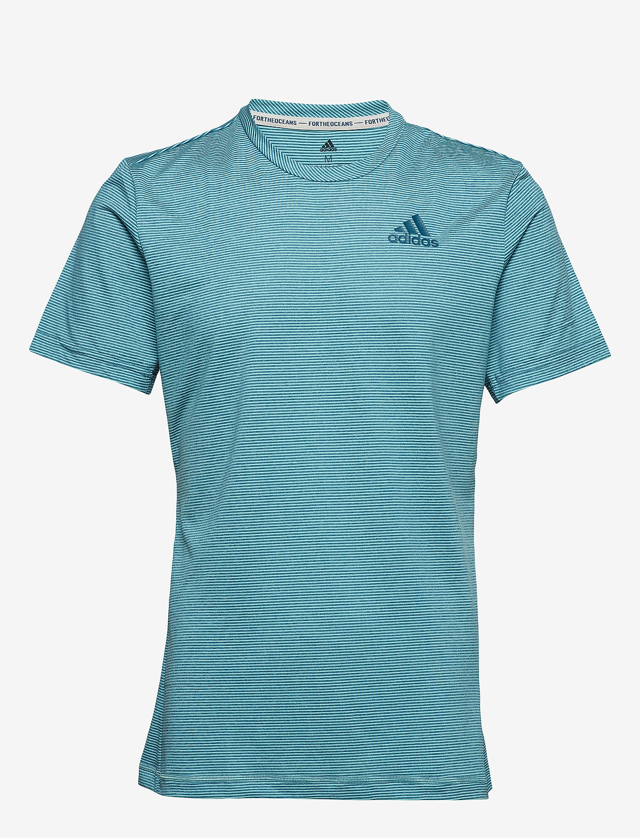 adidas Performance - PARLEY STRIPED TEE M - bluspi/petnit - 0