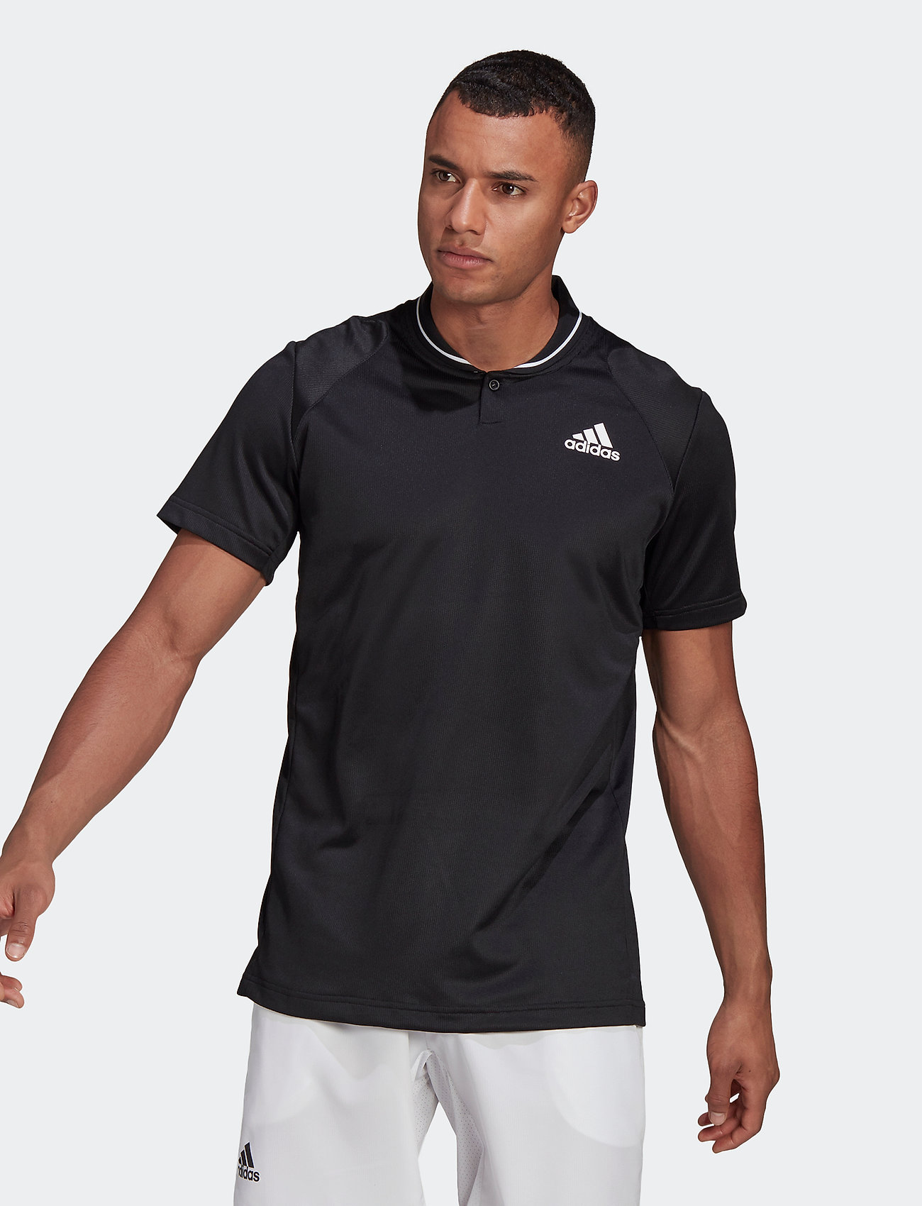 adidas Tennis - CLUB RIB POLO SHIRT - black - 0
