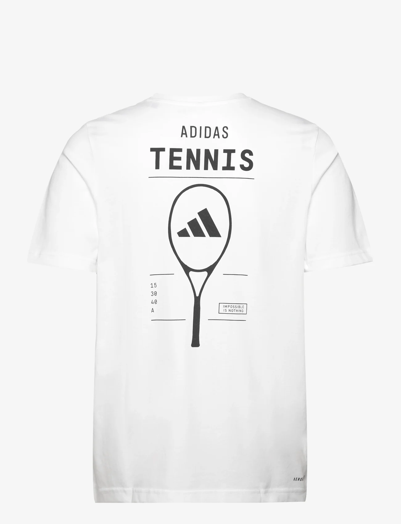adidas Performance - TENNIS GRAPHIC TEE - short-sleeved t-shirts - 000/white - 1