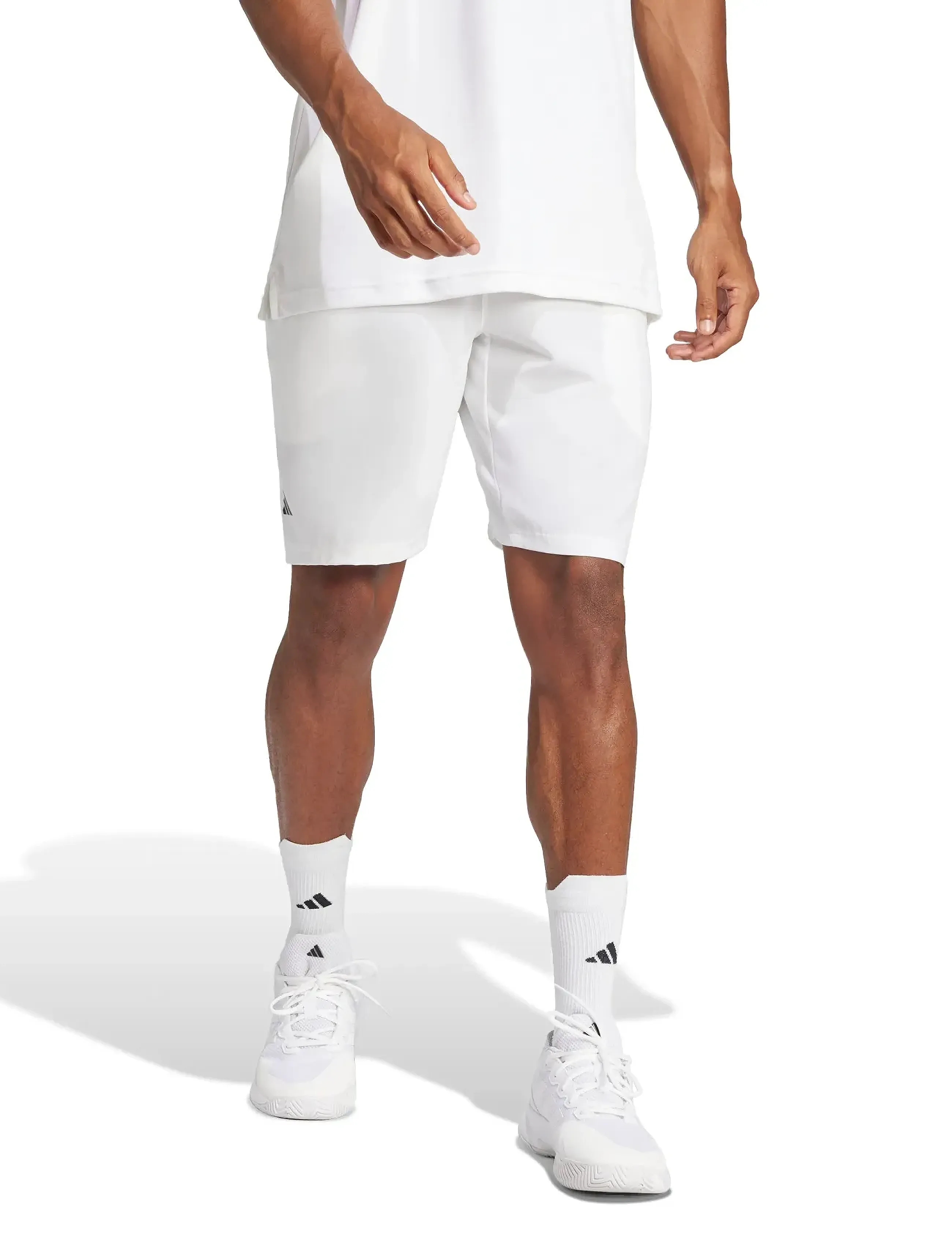adidas Tennis Club Stretch Woven Shorts, L, White, Sport Shorts > Sport Training Shorts, Herre