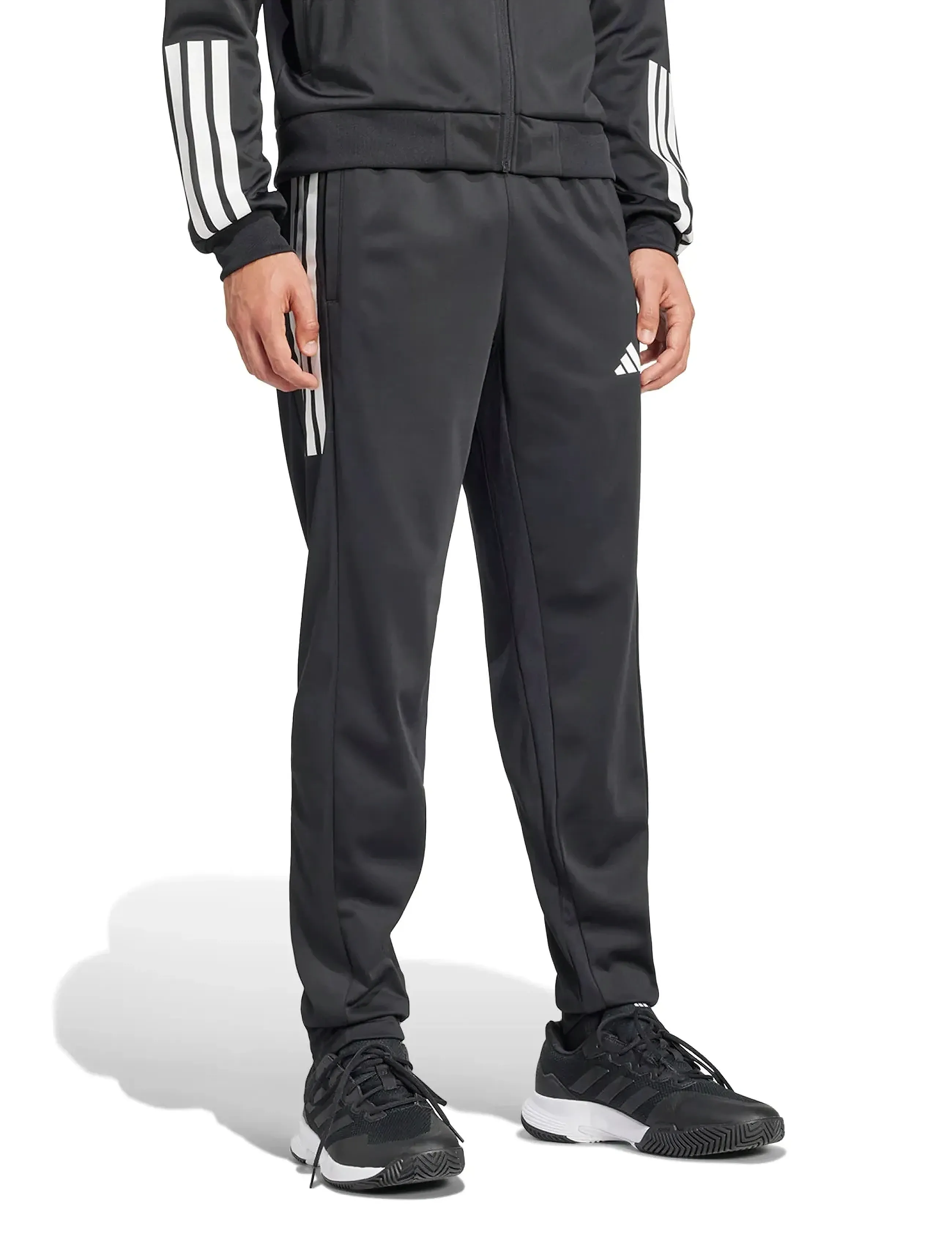 adidas Tennis - 3-STRIPE KNITTED PANTS - 000/black - 3