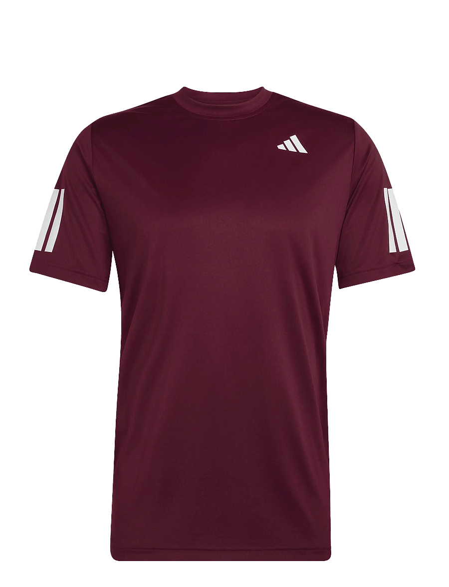 adidas Tennis - CLUB 3-STRIPE TEE - t-shirts - 000/maroon - 1