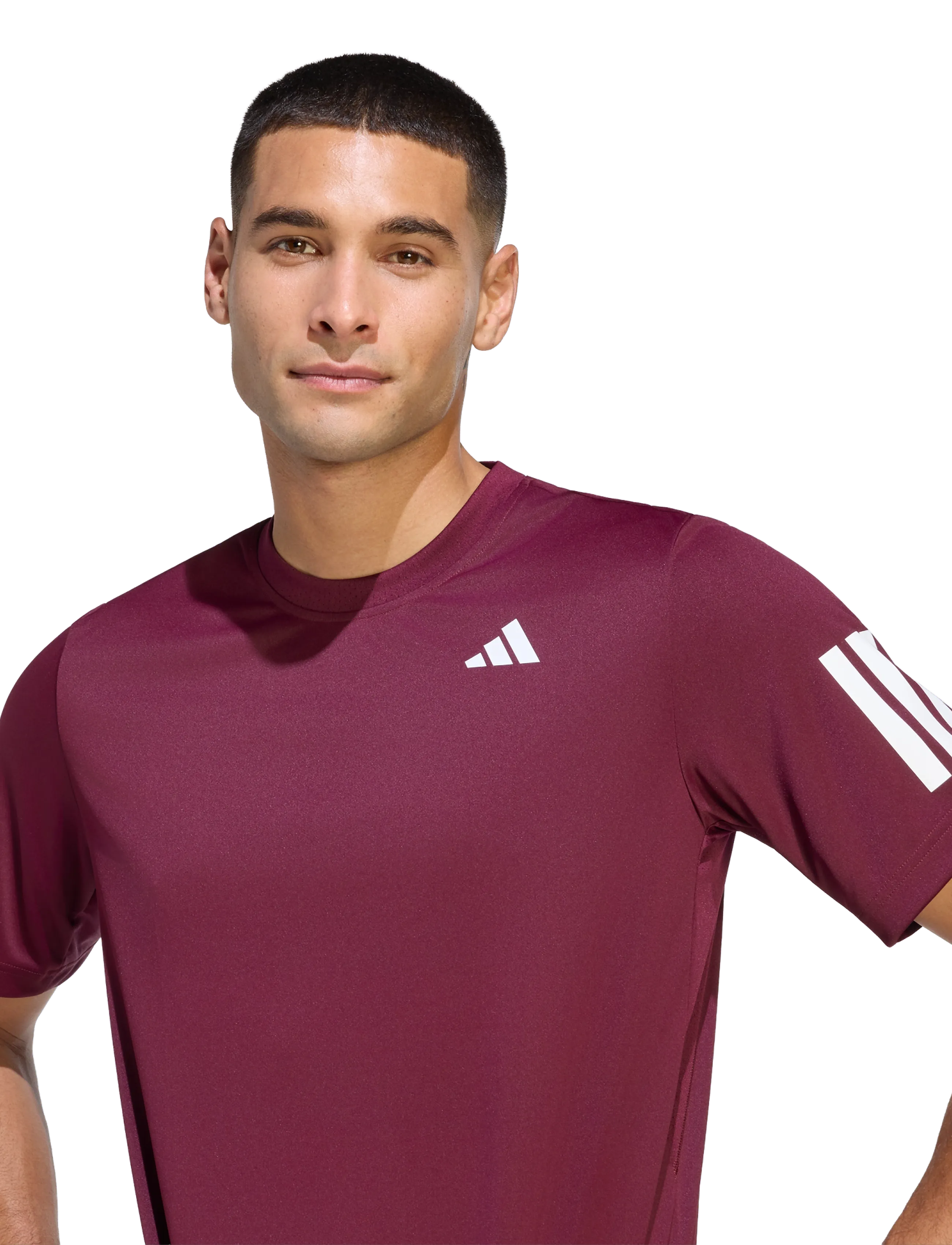 adidas Tennis - CLUB 3-STRIPE TEE - t-shirts - 000/maroon - 3