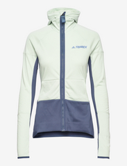adidas Terrex - Terrex Zupahike Hooded Fleece Jacket - lauko ir nuo lietaus apsaugančios striukės - lingrn/wonste - 0