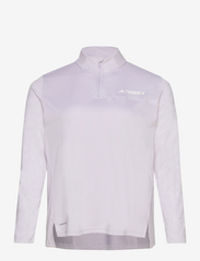 adidas Terrex - Terrex Multi Half-Zip Long-Sleeve Top (Plus Size) - langærmede toppe - sildaw/white - 1