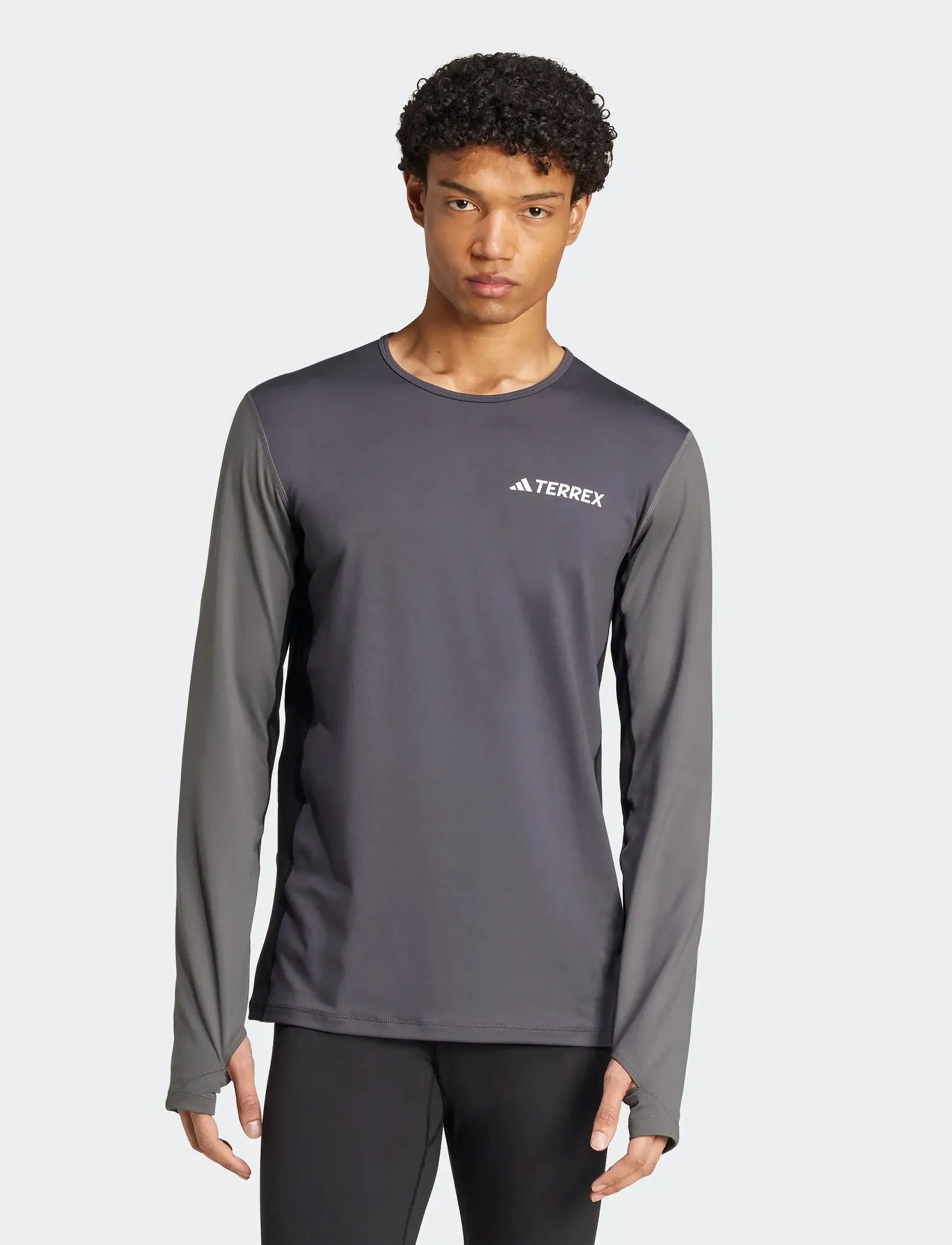 adidas Terrex Multi Synt Ls, S, Grey, Sport Base Layers > Sport Base Layer Overdele, Herre