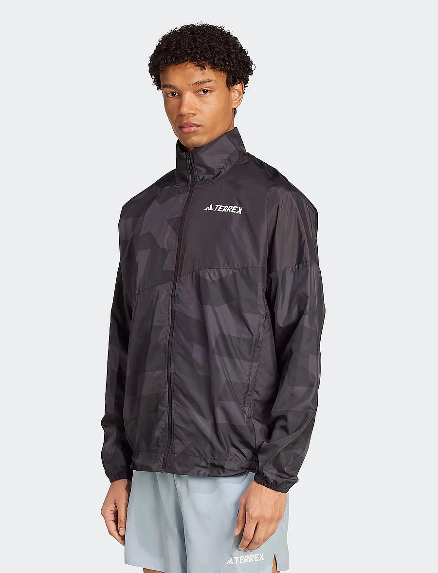 adidas Terrex - MT PRINT WIND J - sportinės striukės - black/carbon - 0