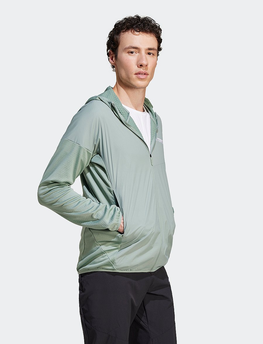 adidas Terrex - XPR WIND FL H - fleece & midlayer - silgrn - 0
