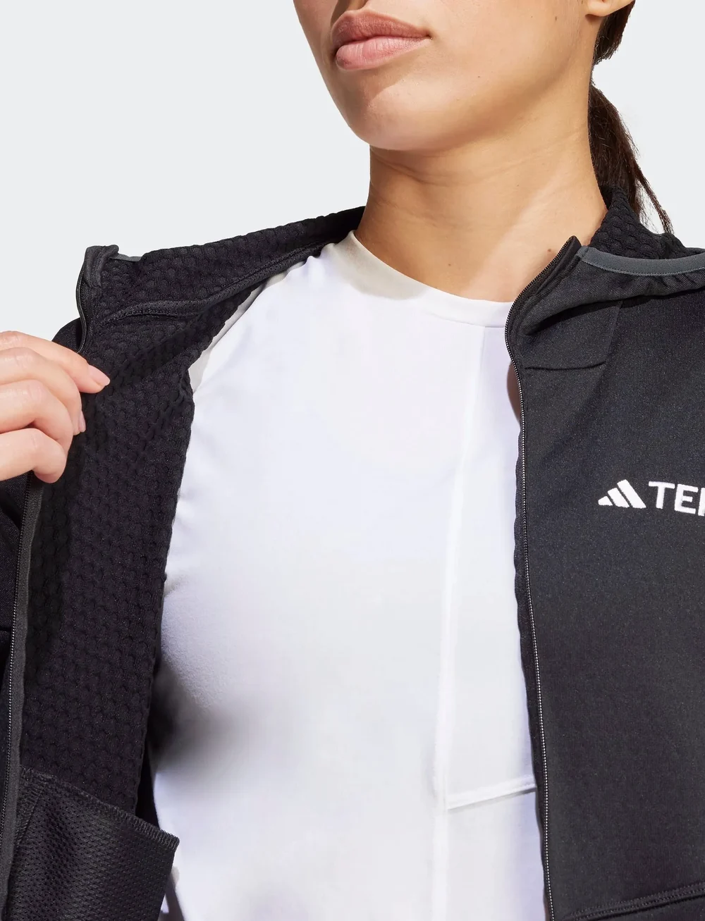 adidas Terrex - W XPR LT FL H J - fleece & mellanlager - black - 3