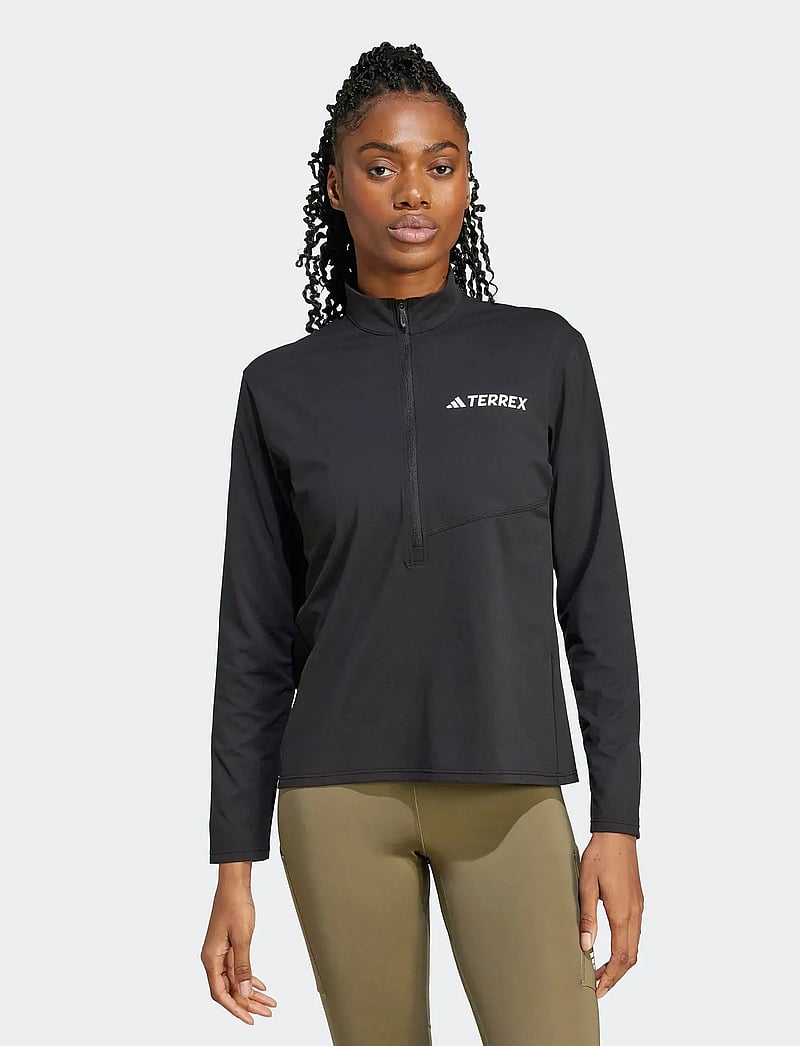 adidas Terrex - W MT HALFZ LS T - langærmede t-shirts - black - 4