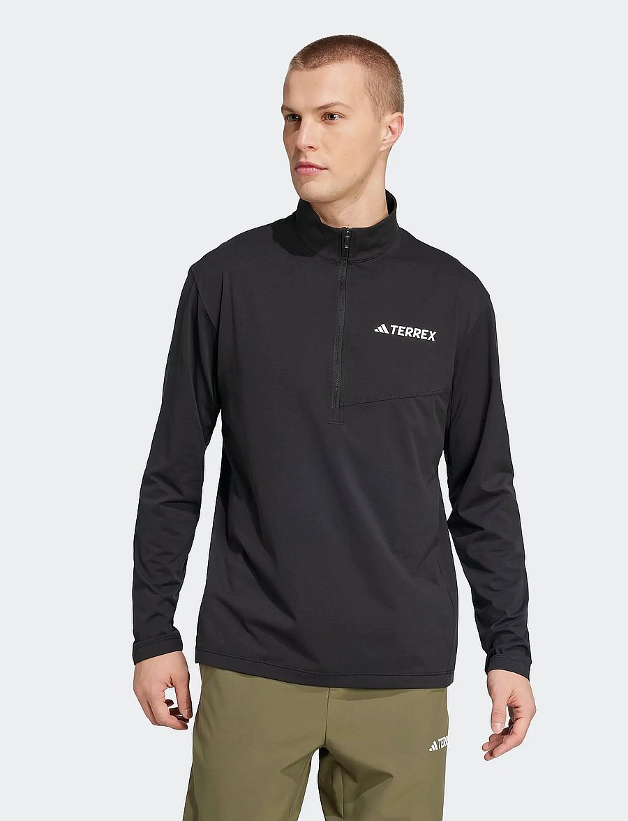 adidas Terrex - MT HALFZ LS TEE - fleece & midlayer - black - 0