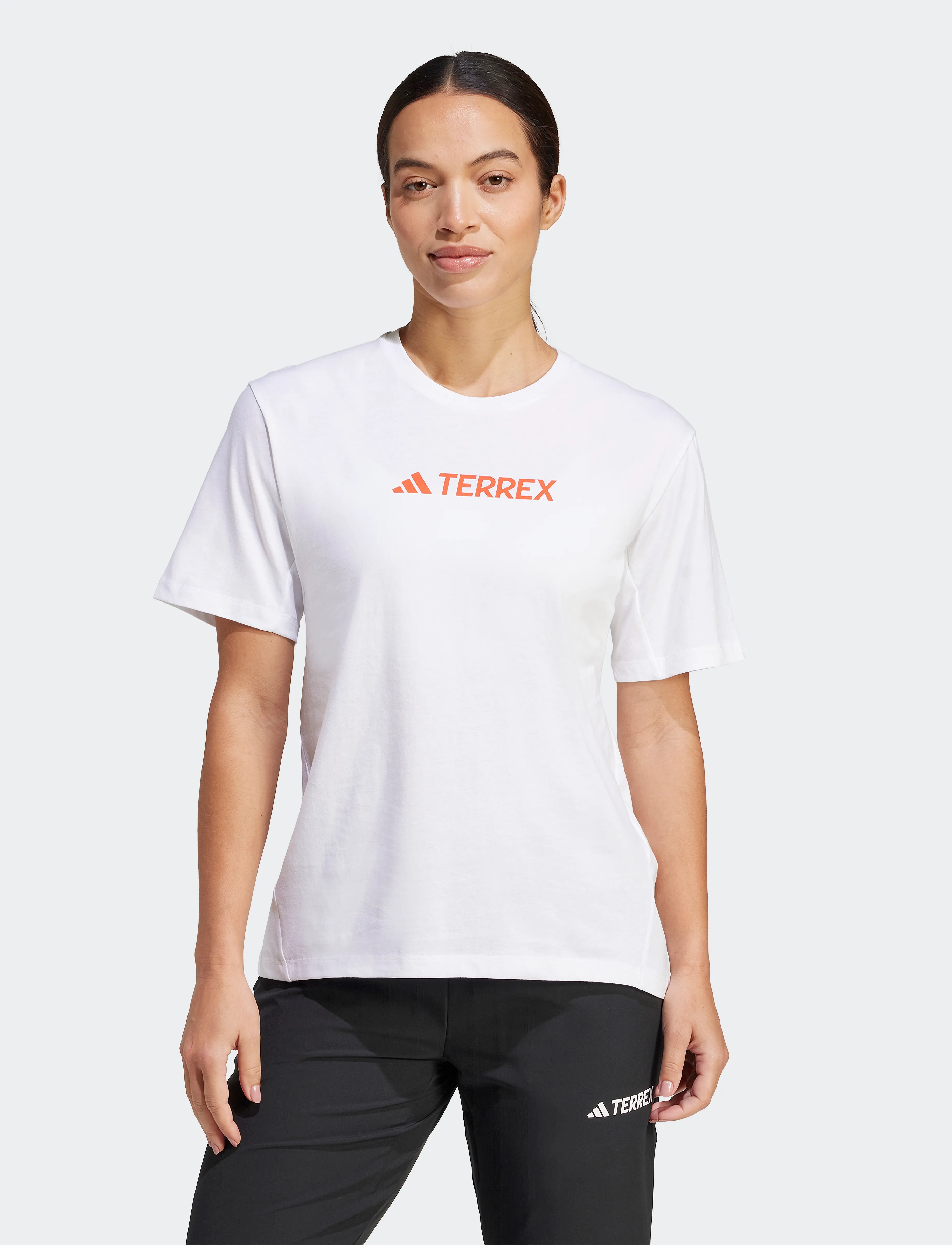 adidas Terrex W TX LOGO TEE - T-särgid ja alussärgid - WHITE / white