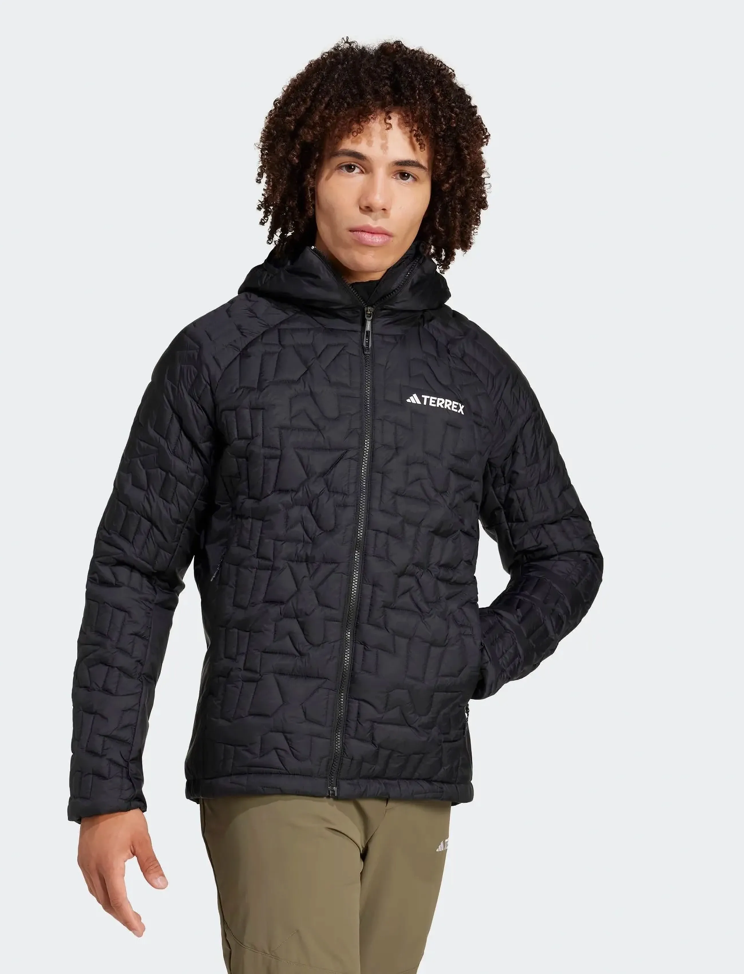 adidas Terrex Xpr Lf Ho J V, Mænd, Vatteret Hættejakke, Sort, Str: XS