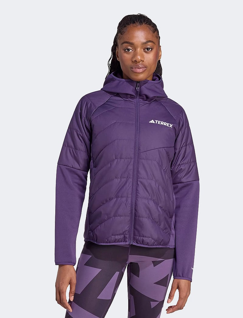 adidas Terrex - W MULTI HYB JKT - kurtki outdoorowe - aurplu - 0