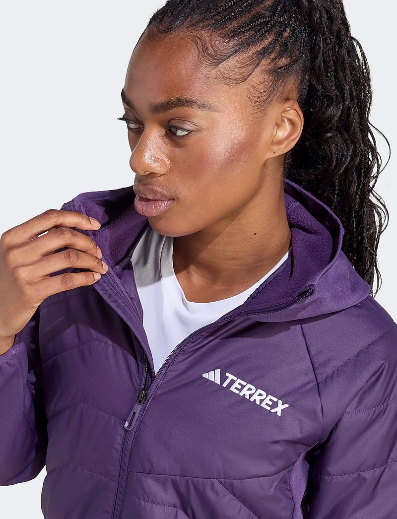 adidas Terrex - W MULTI HYB JKT - kurtki outdoorowe - aurplu - 2
