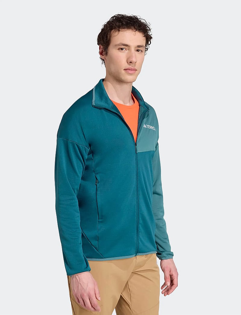 adidas Terrex - XPR LT FL J - fleece og mellemlag - mysgrn - 0