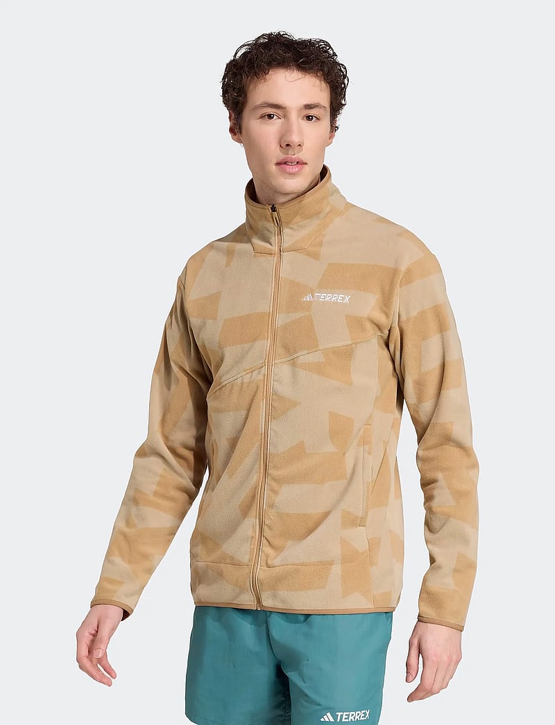 adidas Terrex - MT AOP FZ FL - fleece & midlayer - cardbo/blacar - 0