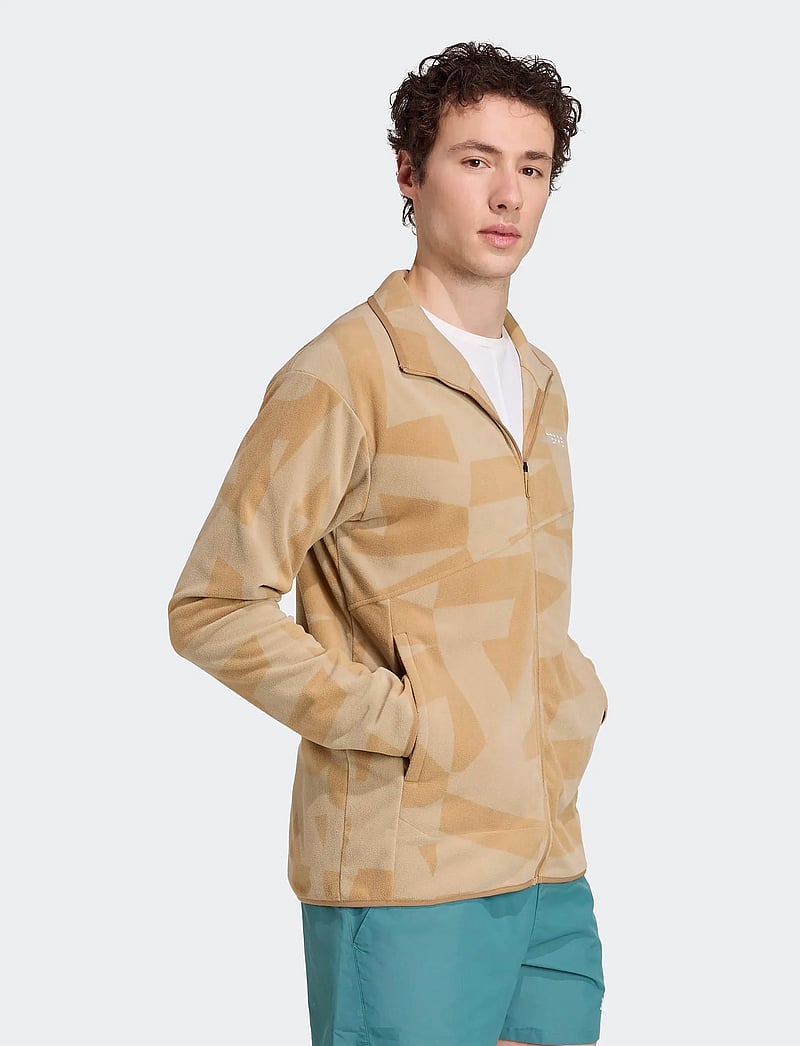 adidas Terrex - MT AOP FZ FL - fleece & midlayer - cardbo/blacar - 4