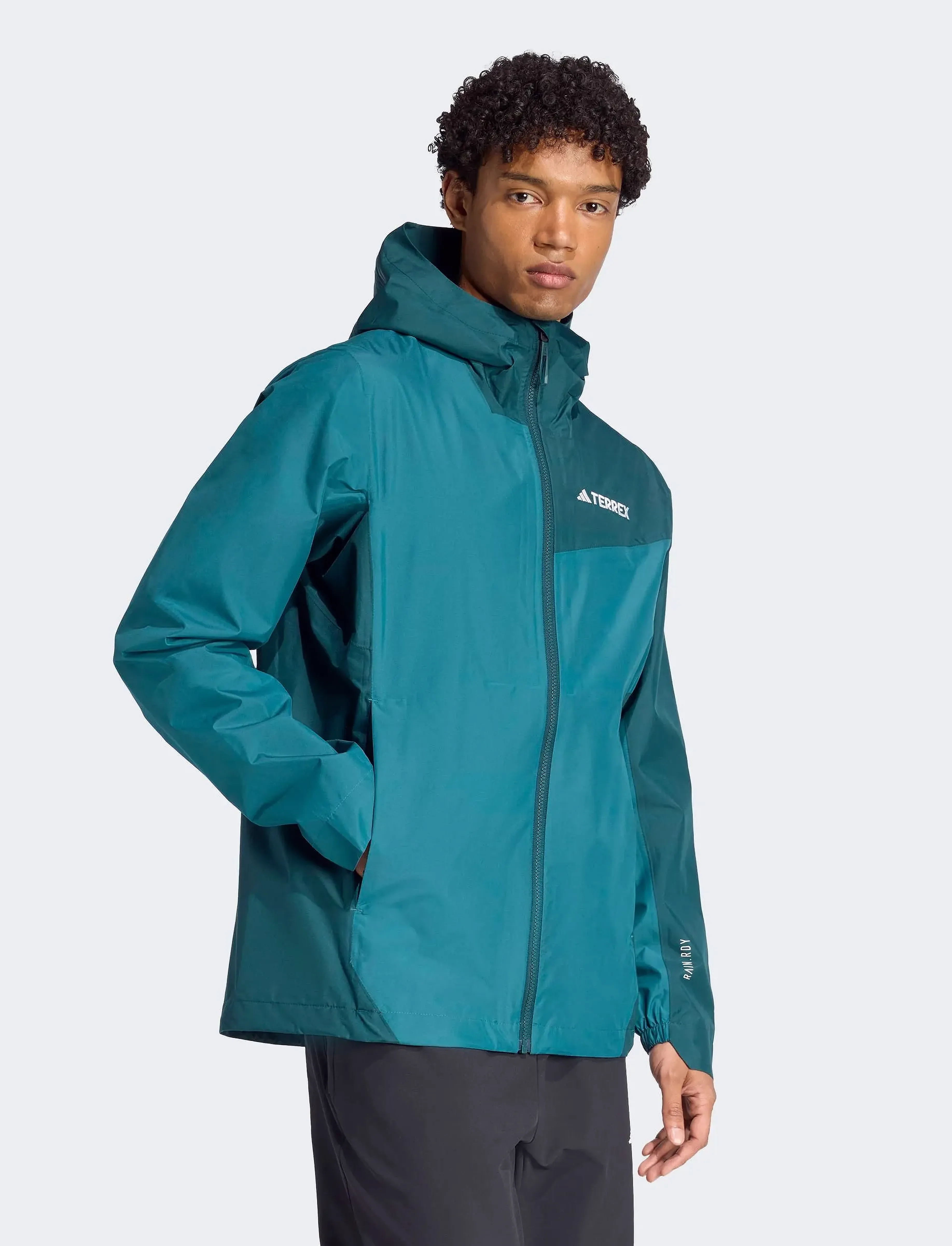adidas Terrex - MULTI 2.5L R J - friluftsjakker - mysgrn/aurivy - 4