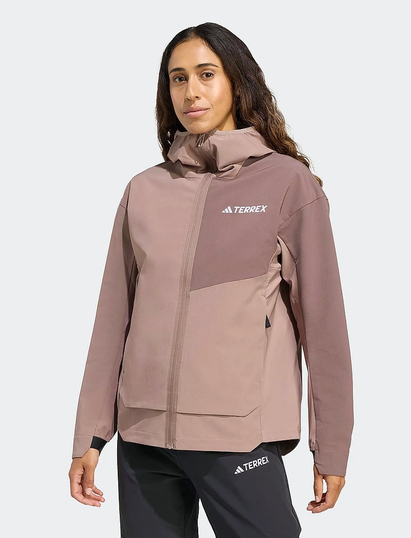 adidas Terrex - W MT SOSH JA - friluftsjakker - trabrn - 4