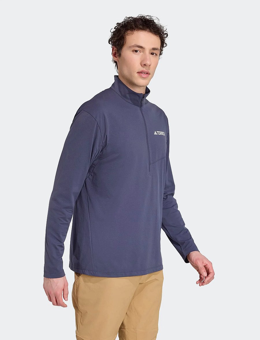 adidas Terrex - MT HALFZ LS TEE - fleece & mellanlager - shanav - 0