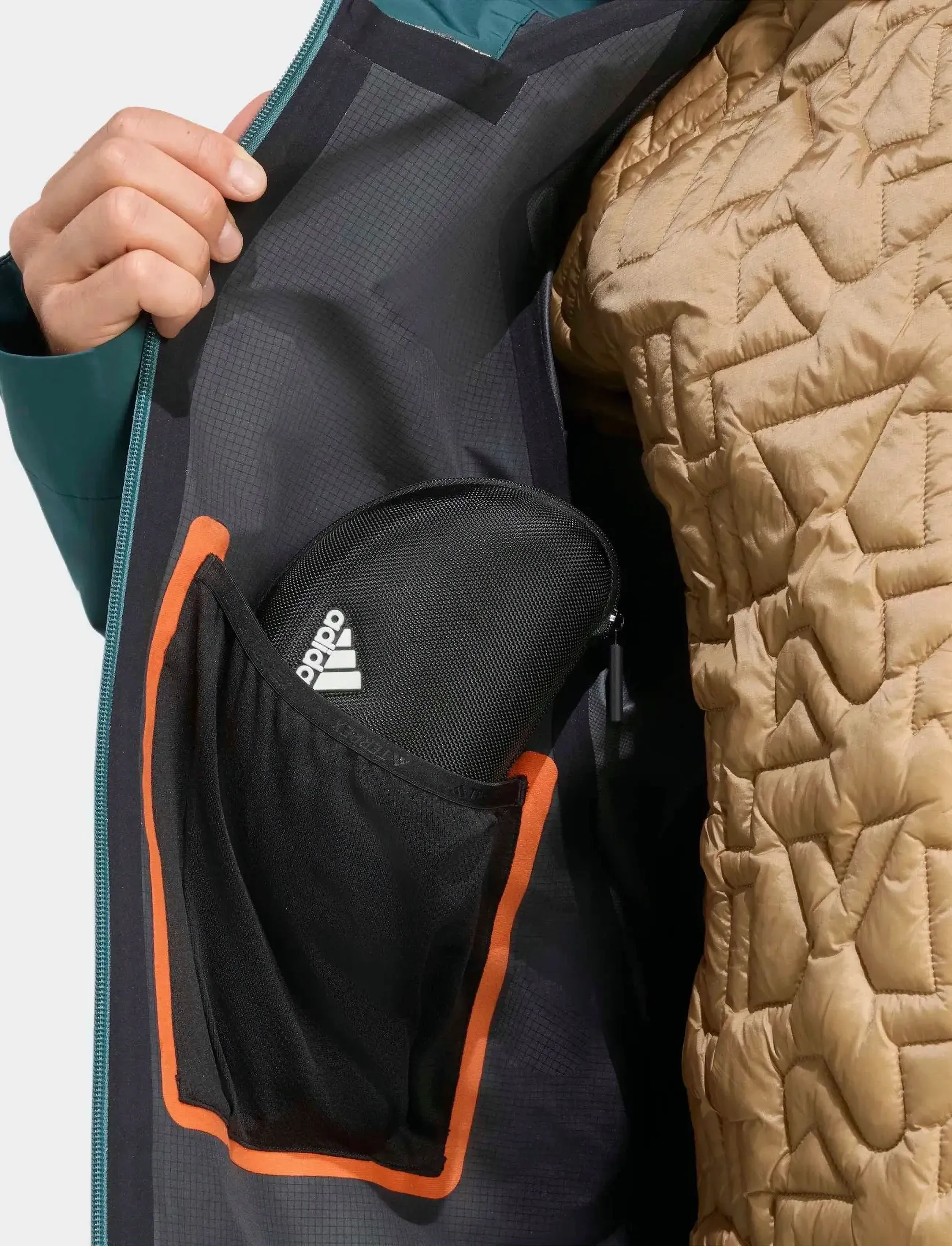adidas Terrex - XPR HYB PK JKT - skijacken - aurivy/pretea - 2