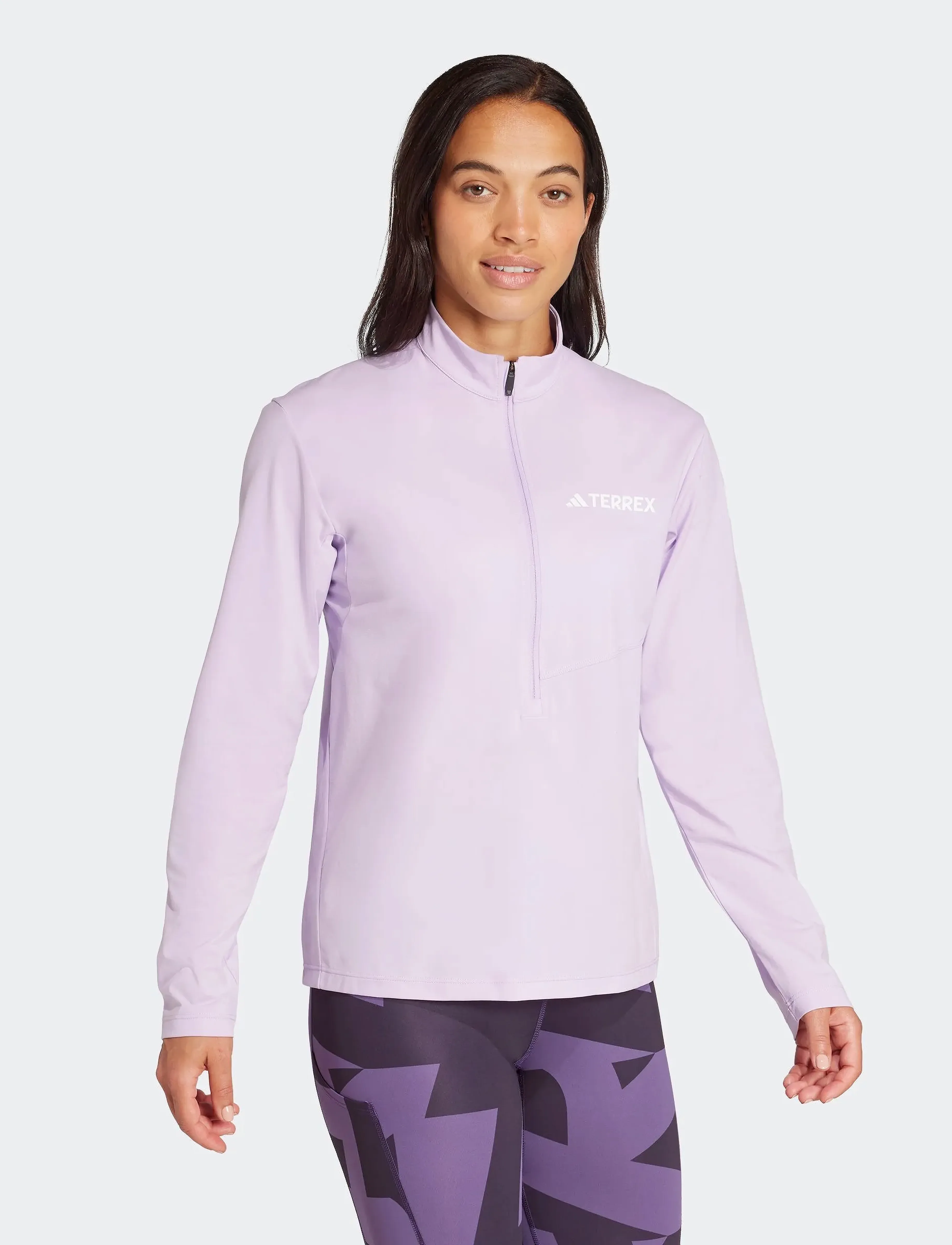 adidas Terrex W Mt Halfz Ls T, XS, Sports Oberteile & T-shirts, Rosa - Sport Long Sleeve Oberteile, Frauen