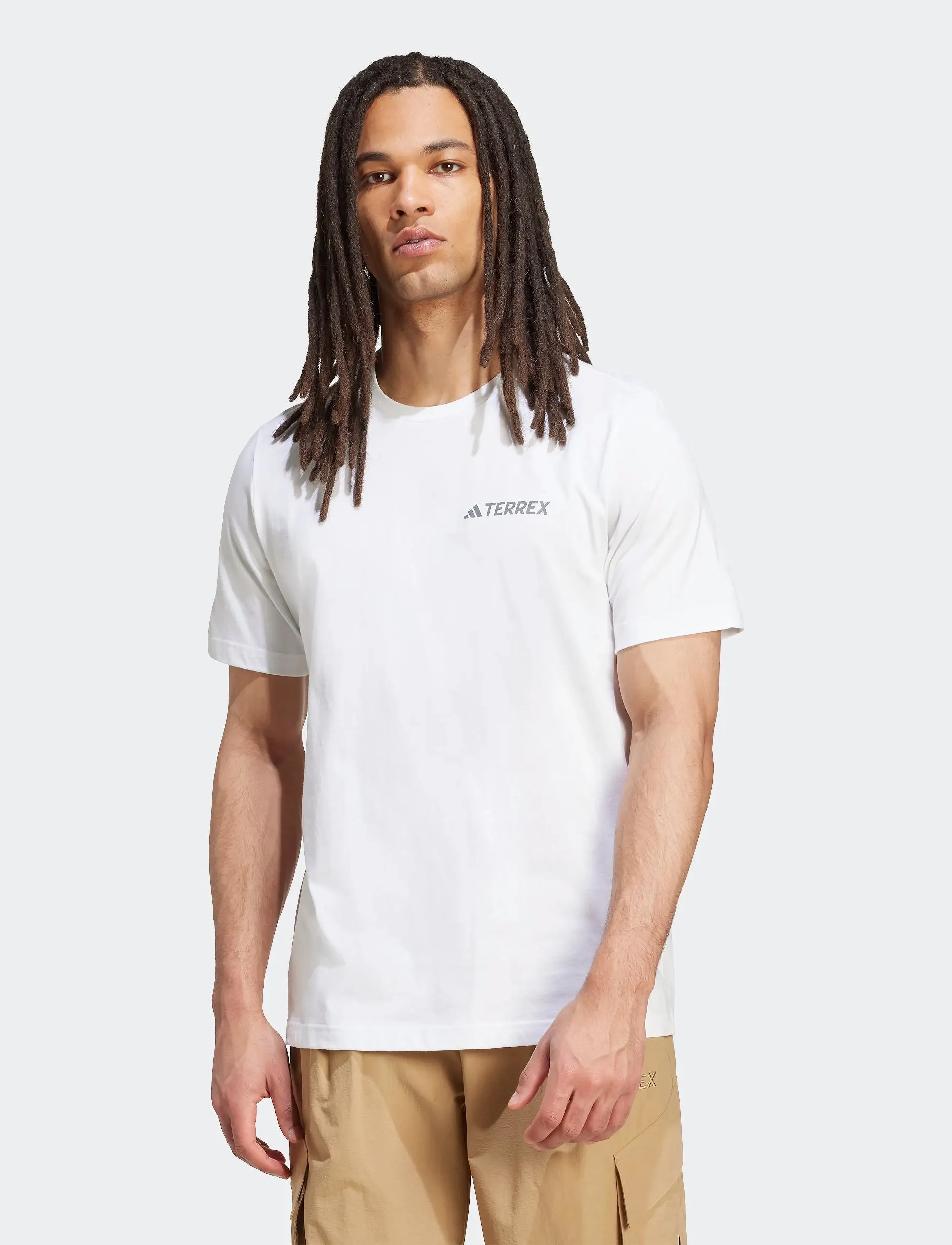 adidas Terrex TX MOUNTAIN TEE - T-shirts - WHITE/GRETHR / white