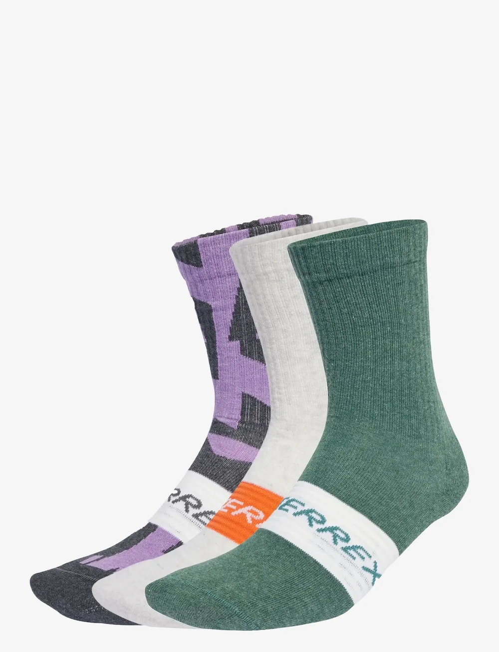 adidas Terrex - TRX MT SCK 3PP - träningsstrumpor - gresix/white - 0