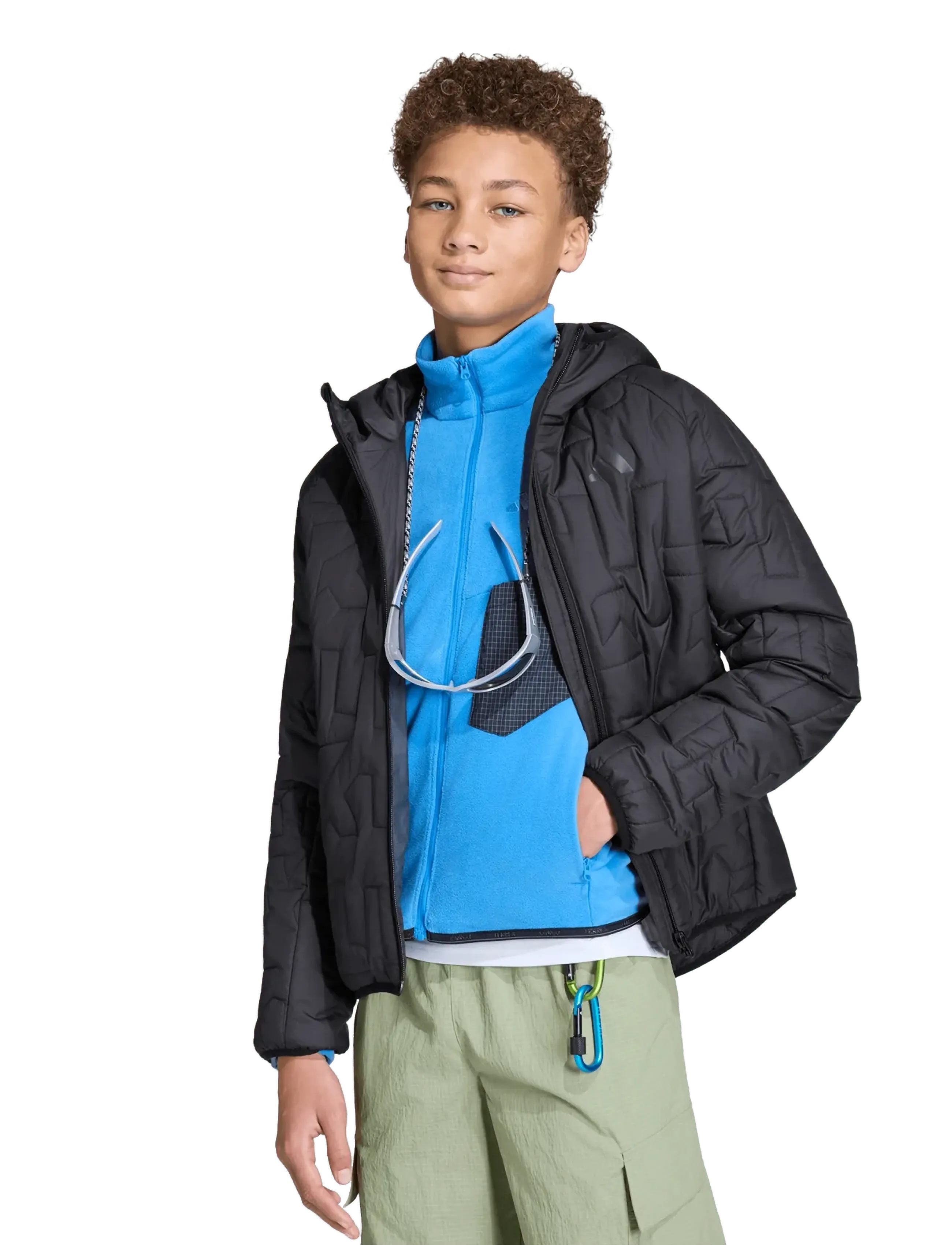 adidas Terrex K Xpr Pd Jkt, Børn, Vatteret Hættejakke, Sort, Str: 116