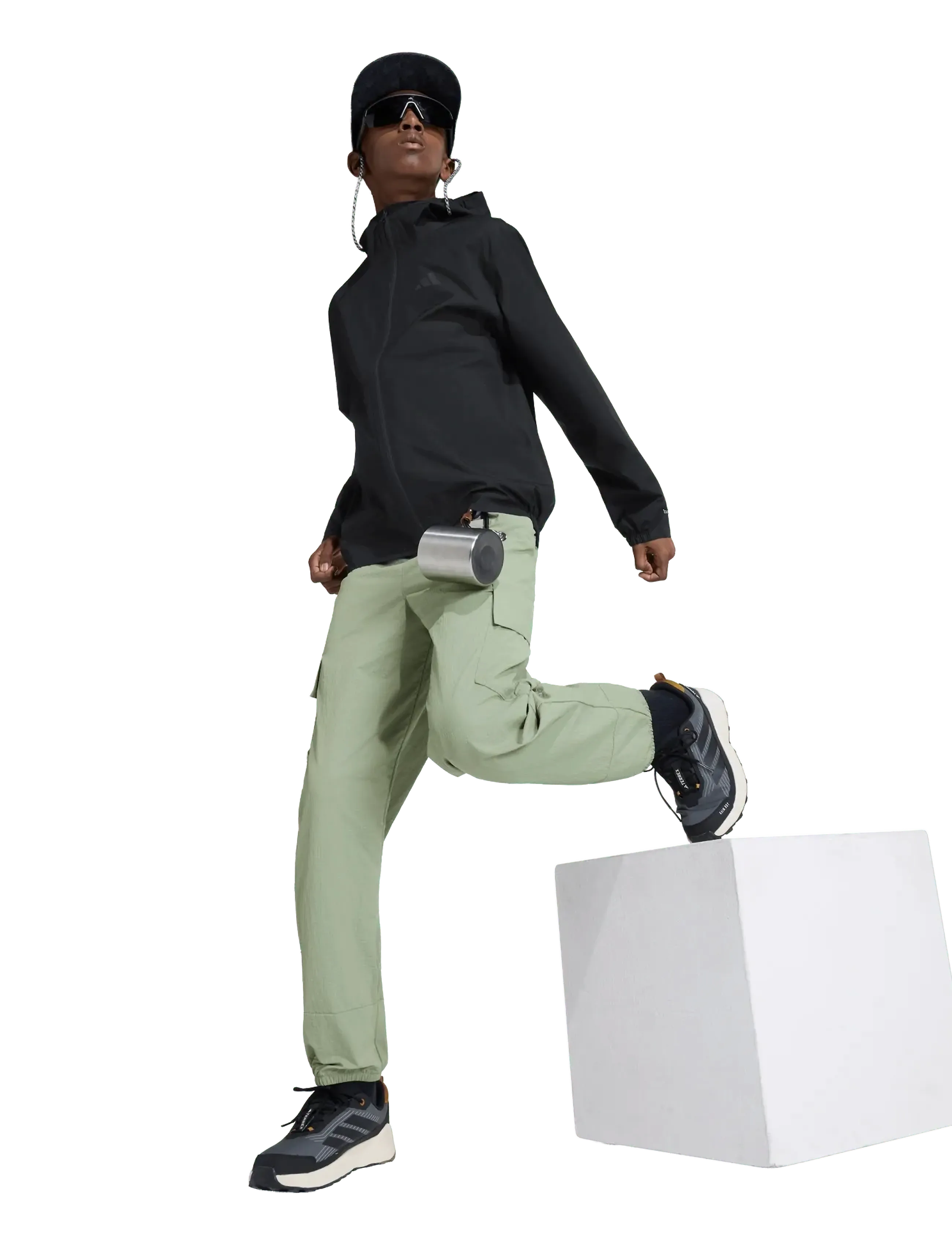 adidas Terrex - K MT 2L RAIN J - black/black - 3