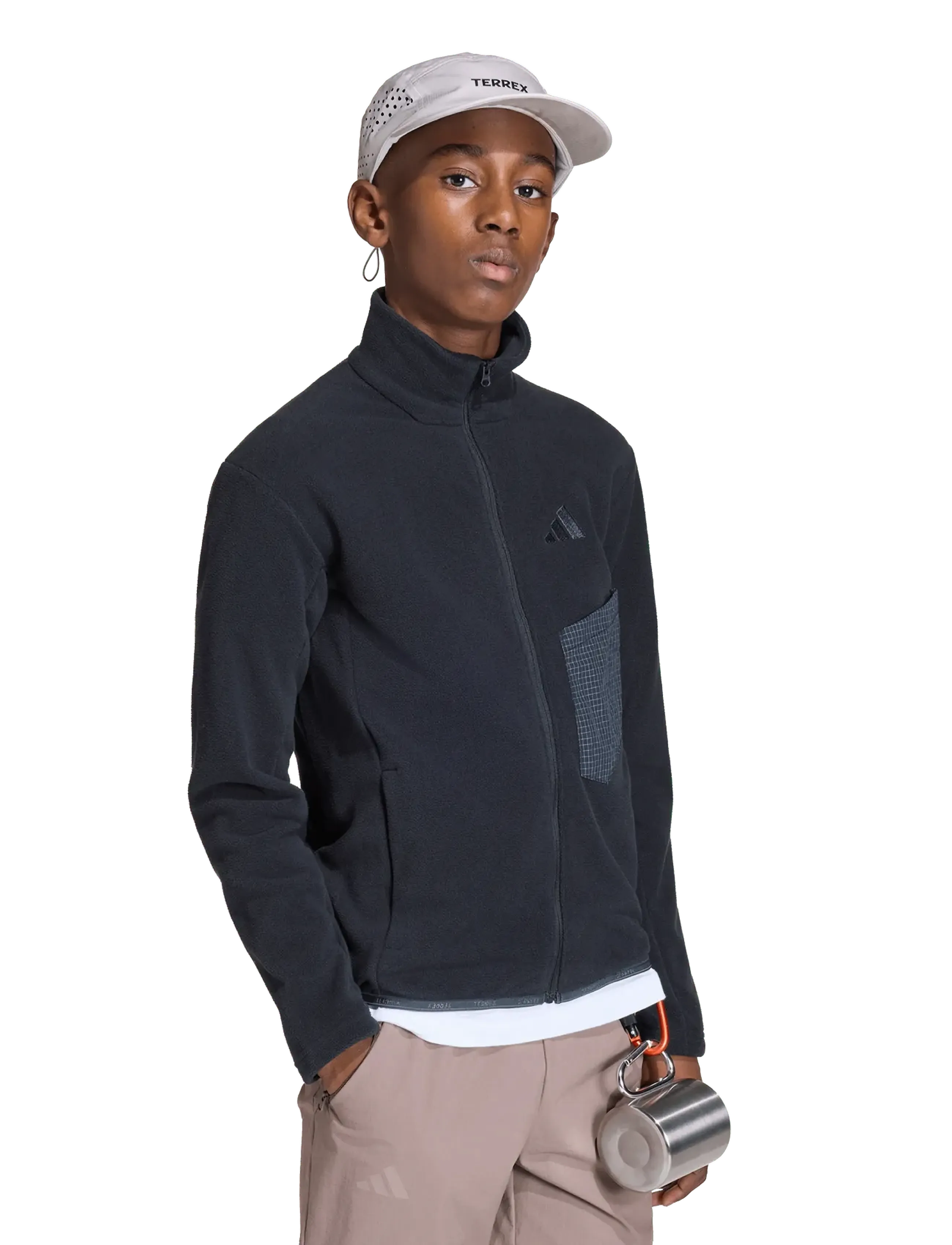adidas Terrex K Mt Fz Fleece, 176, Fleece Oberbekleidung, Schwarz - Jackets, Kinder