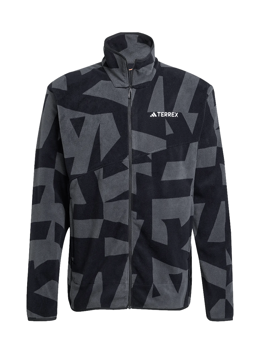 adidas Terrex - MT AOP FZ FL - fleece og mellemlag - black/carbon - 1