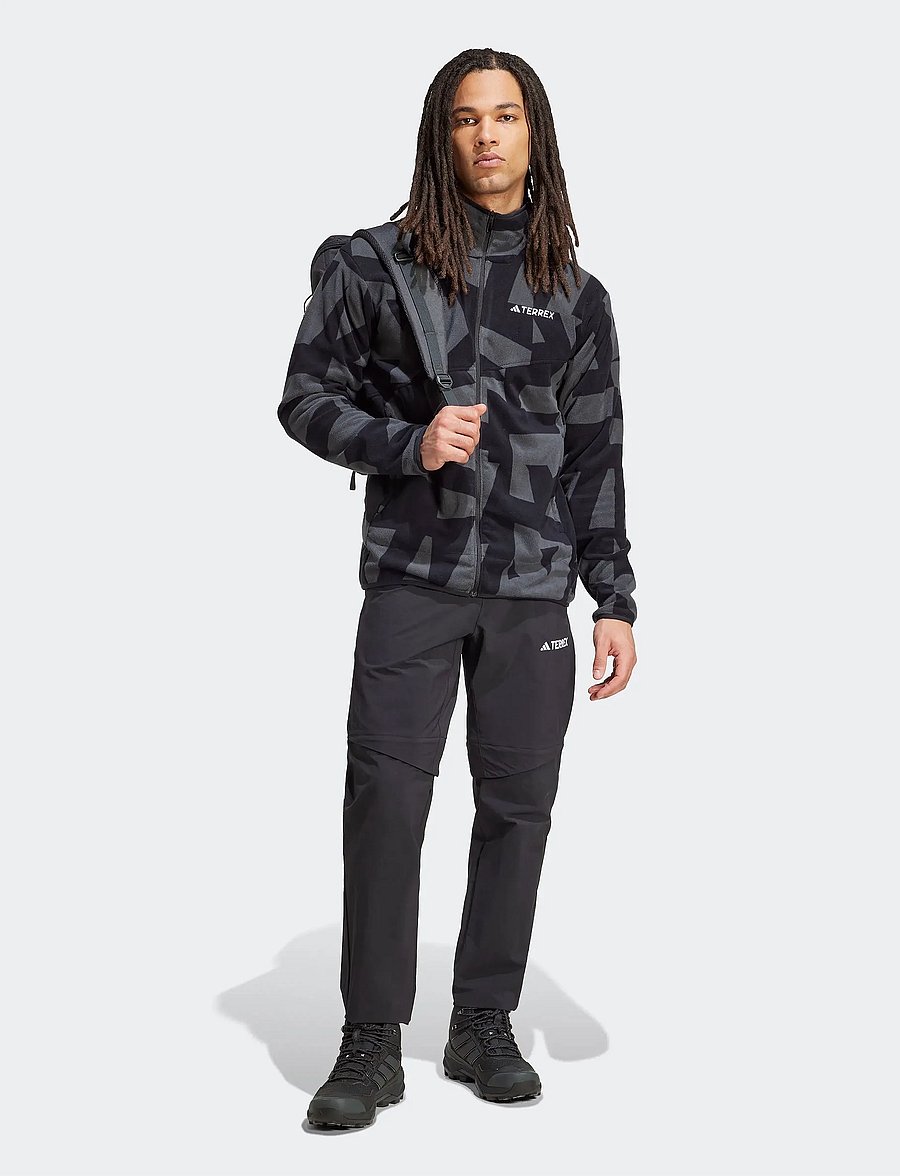 adidas Terrex - MT AOP FZ FL - fleece og mellemlag - black/carbon - 3