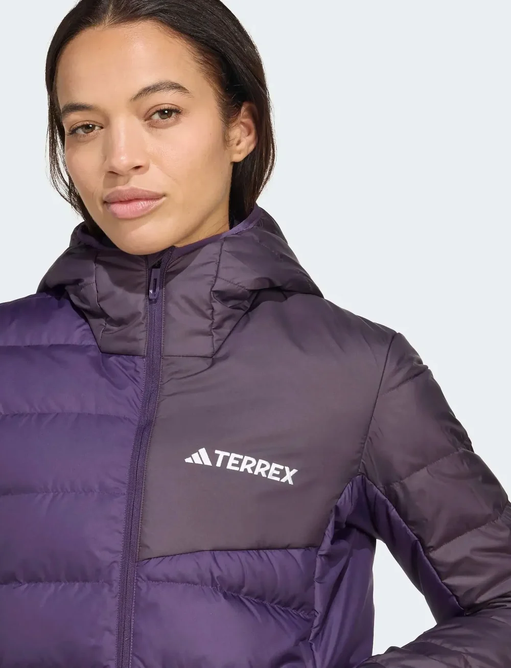 adidas Terrex - W MT DOWN H J - dunjakker - aurplu/aurbla - 2