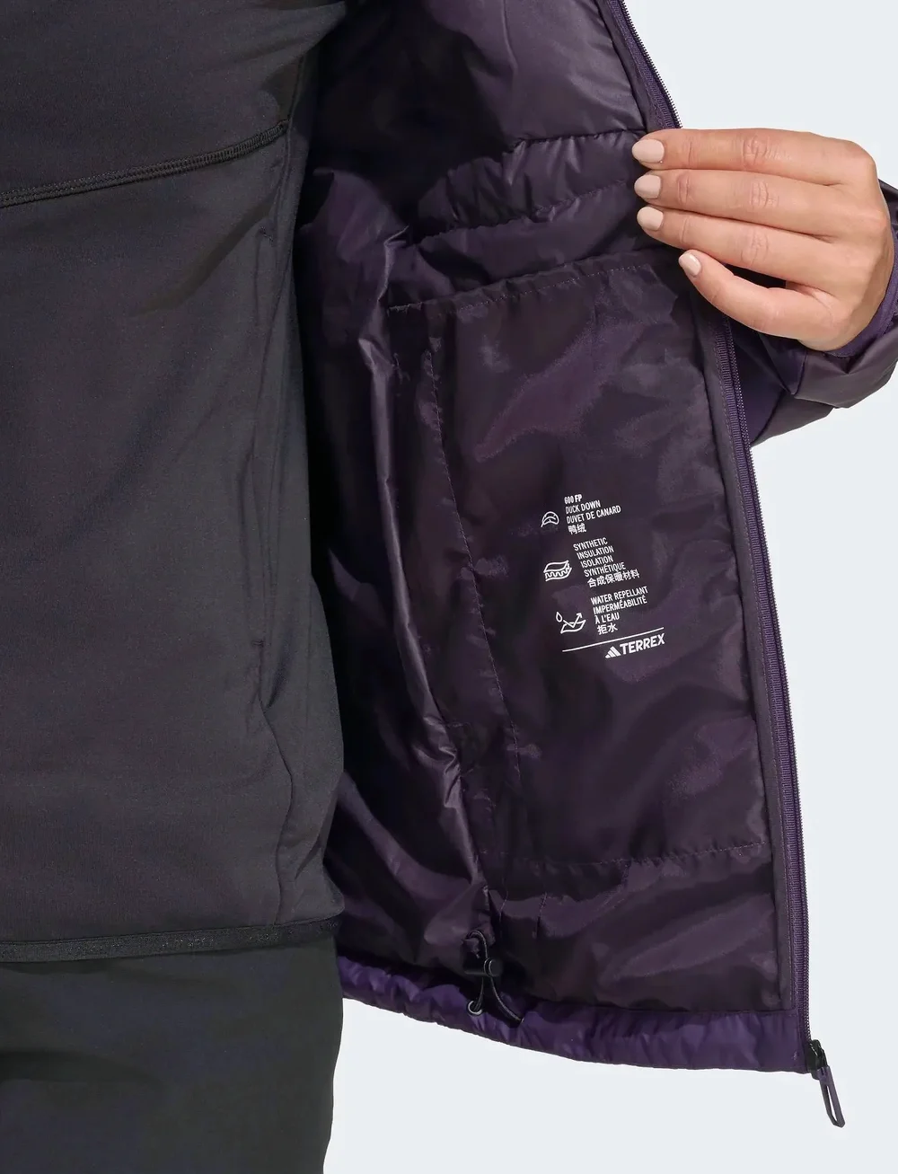 adidas Terrex - W MT DOWN H J - dunjakker - aurplu/aurbla - 5