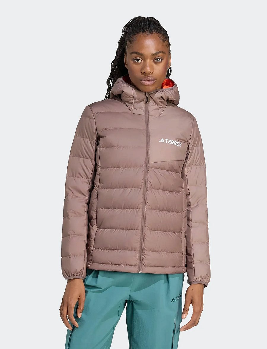 adidas Terrex - W MT DOWN H J - vinterjakker - earstr/trabrn - 0