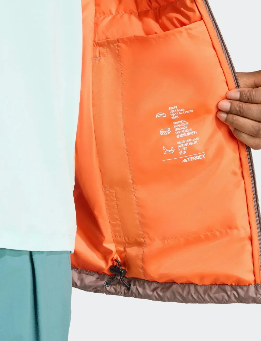 adidas Terrex - W MT DOWN H J - dunjakker - earstr/trabrn - 2