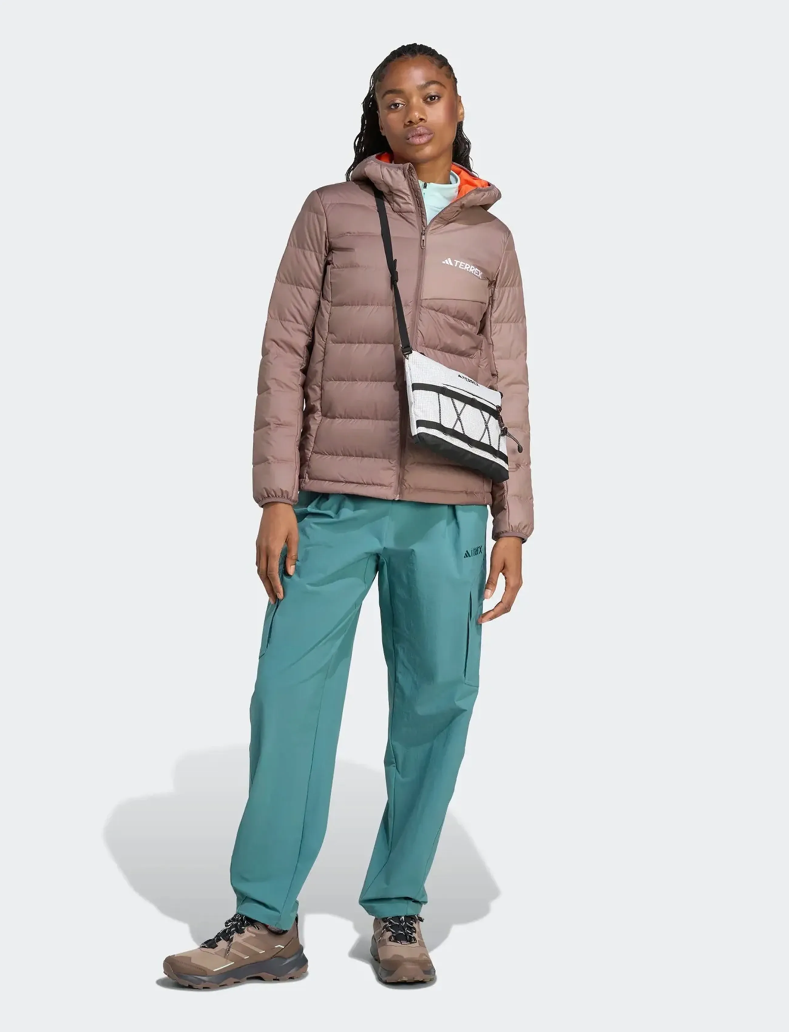 adidas Terrex - W MT DOWN H J - vinterjakker - earstr/trabrn - 5