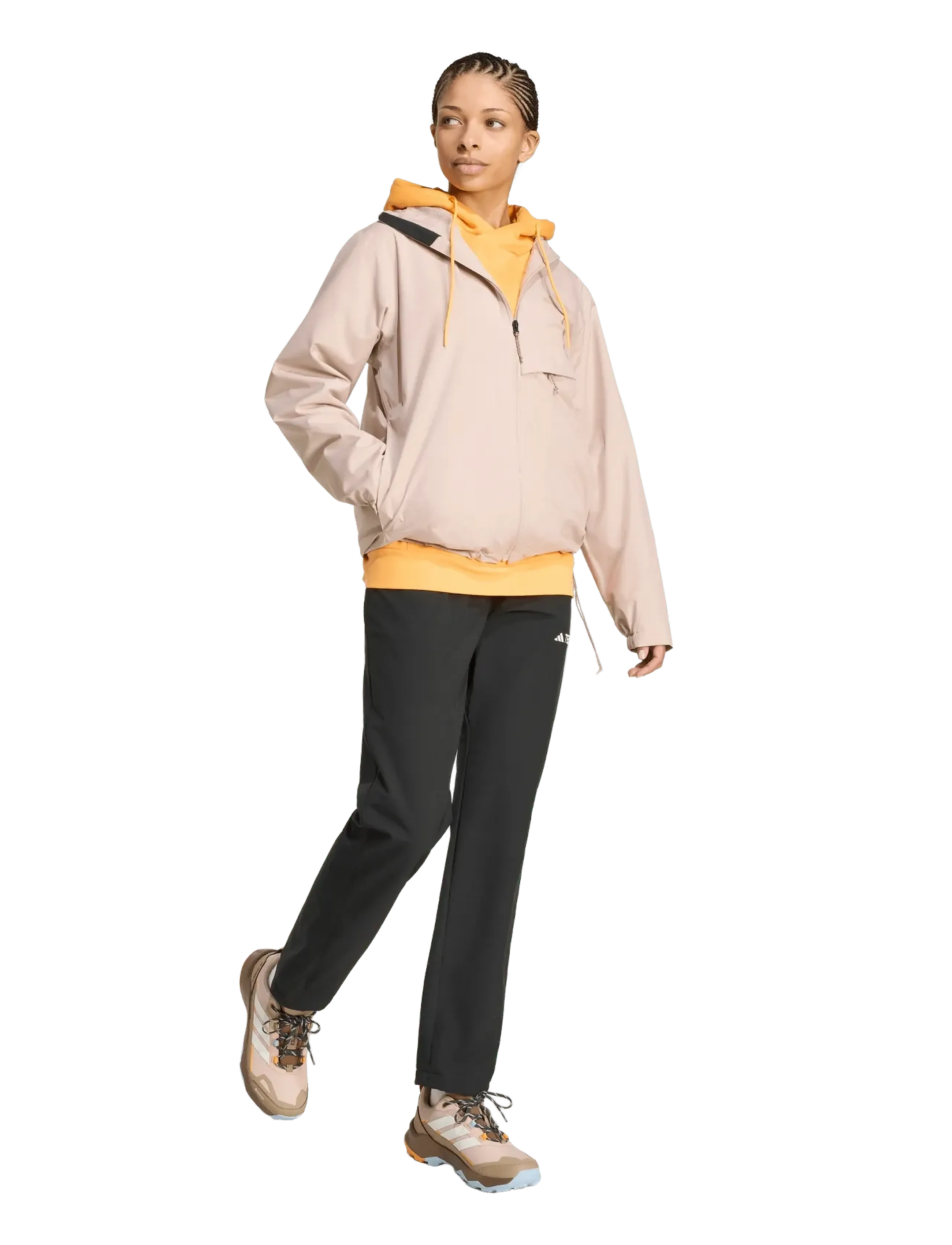 adidas Terrex W Mt 2L Rain J, S, Pink, Sport Rainwear > Sport Raincoats, Dame