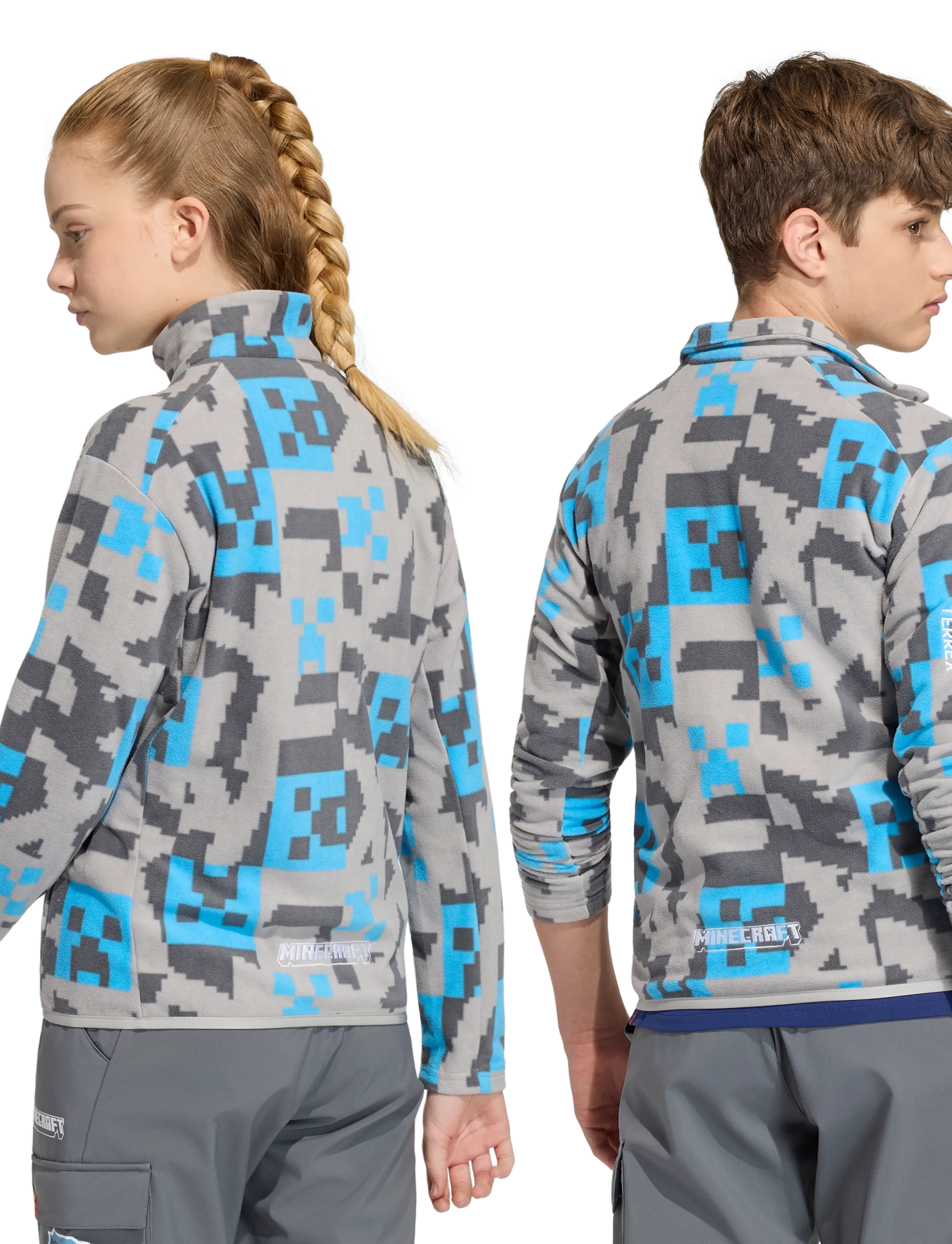 adidas Terrex - K MC MT FZ FLE - fleecejacken - mgsogr/grefiv/seblbu - 4