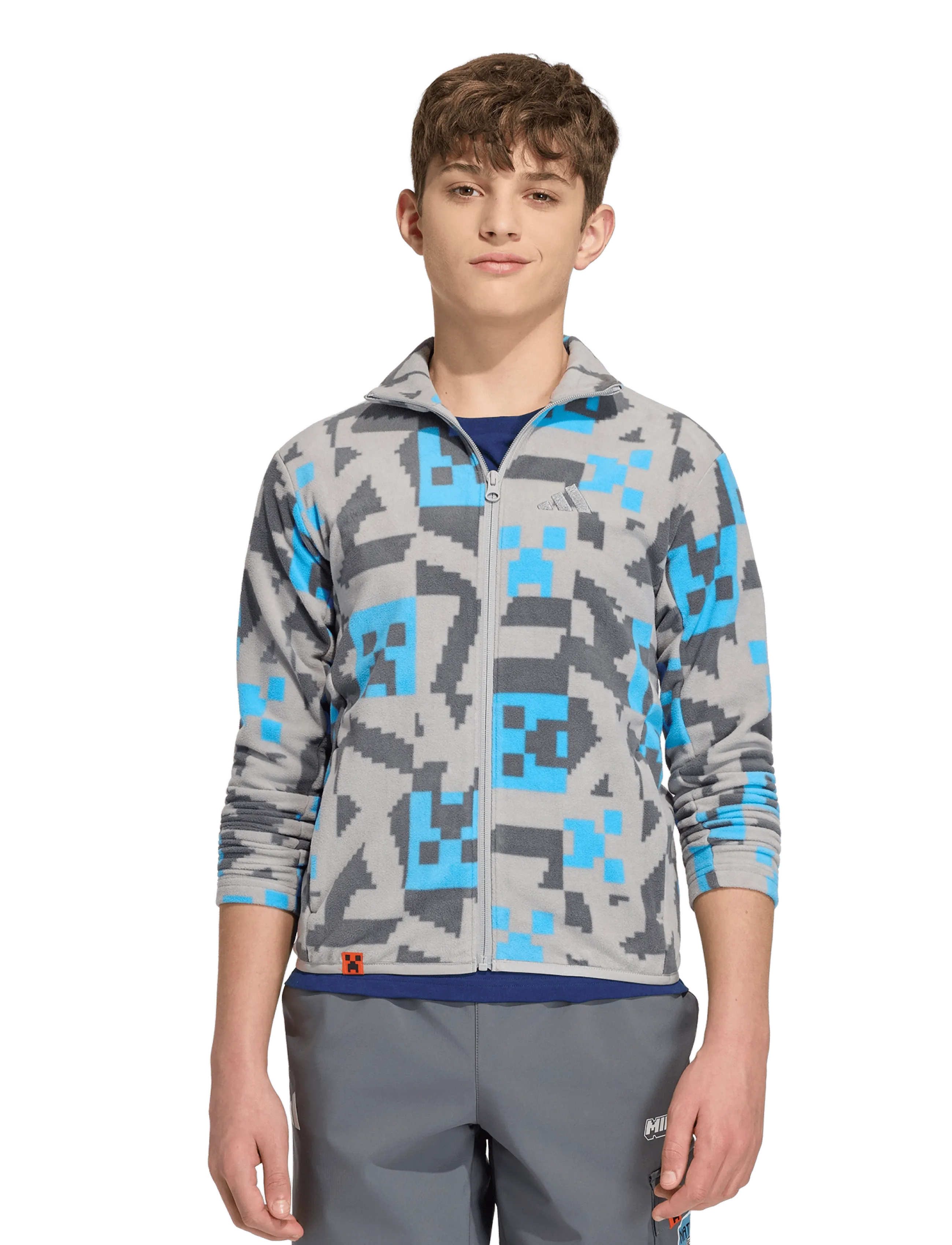 adidas Terrex - K MC MT FZ FLE - fleecejacken - mgsogr/grefiv/seblbu - 5