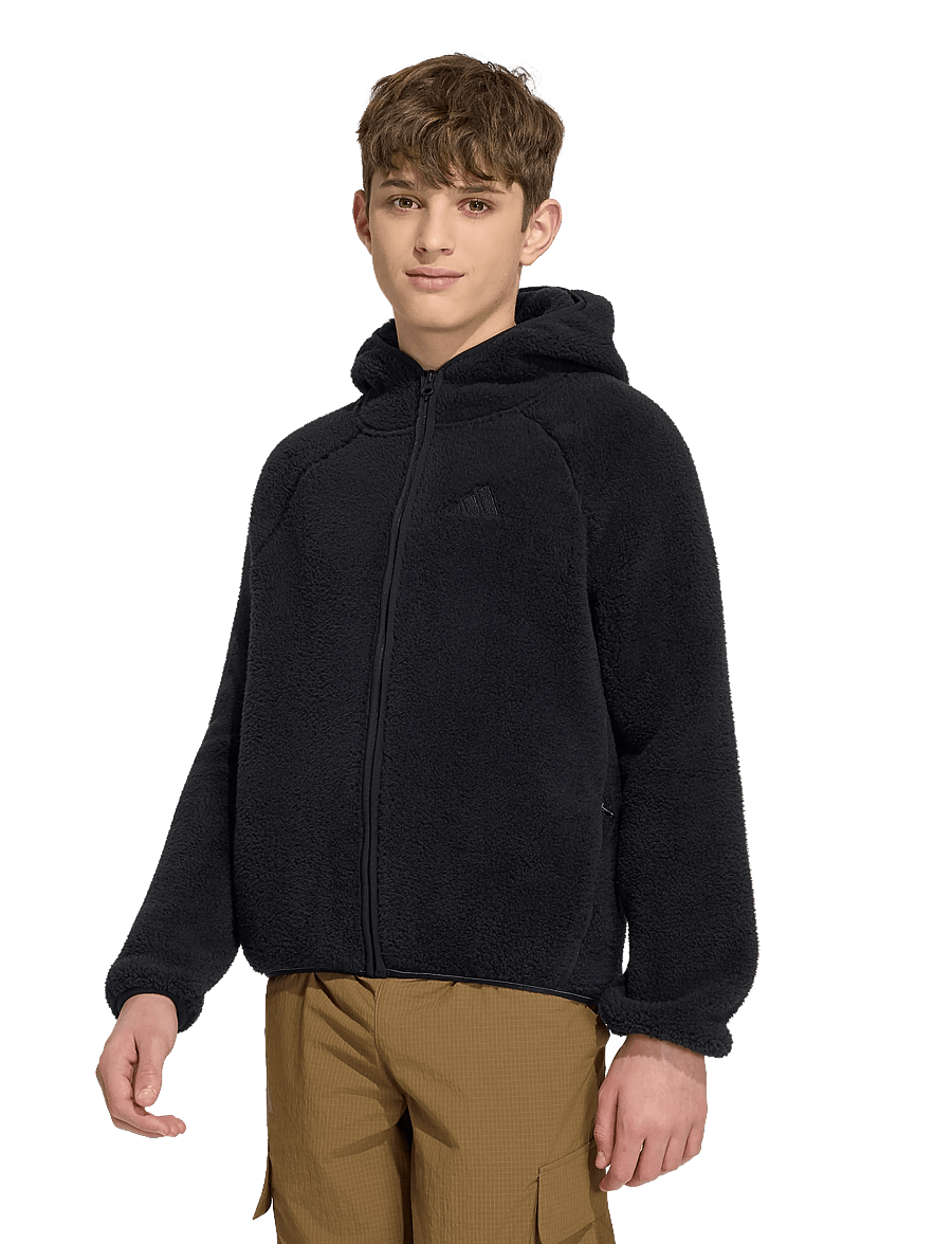 adidas Terrex - K XPL FZ HO FLE - fleece jackets - black - 0