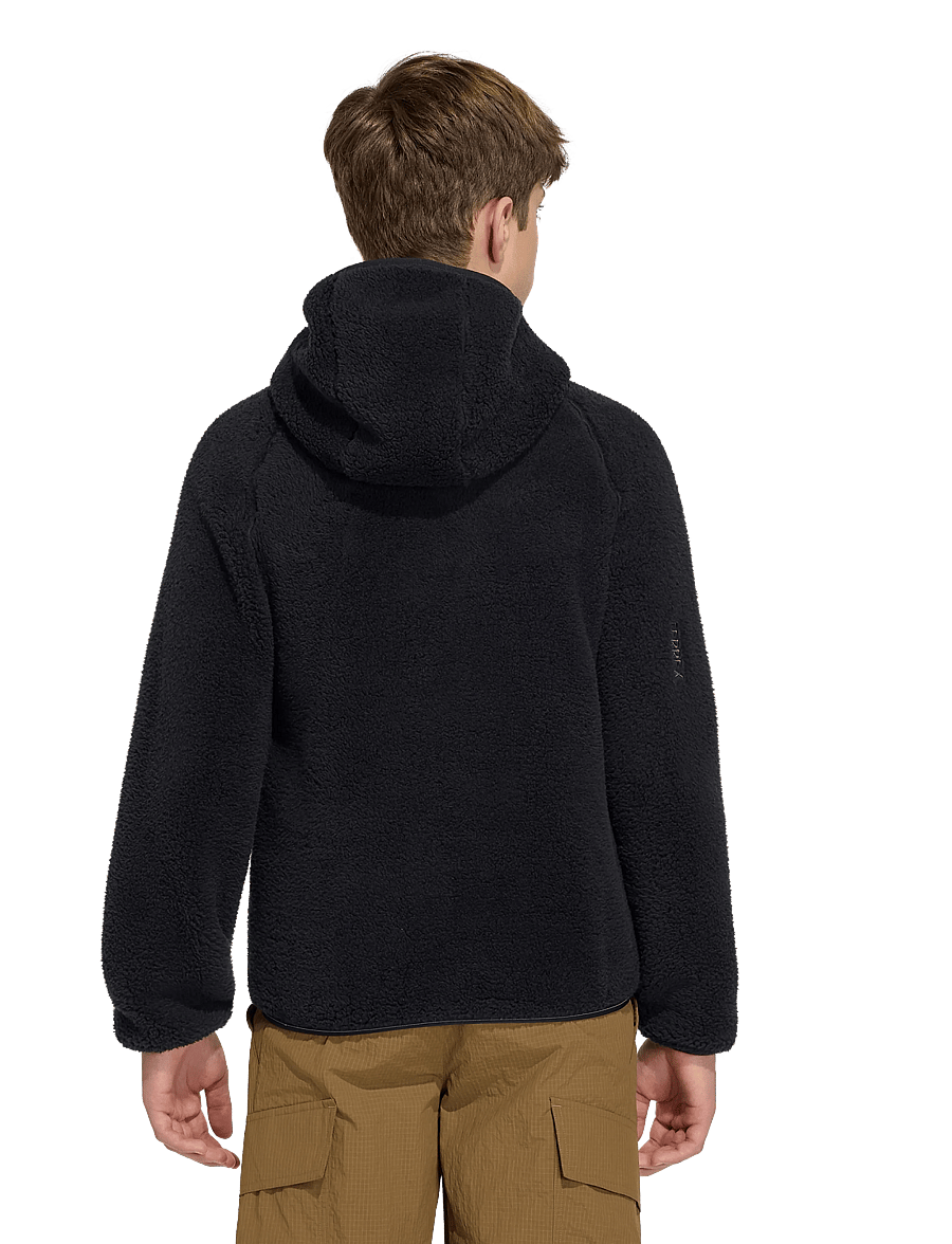 adidas Terrex - K XPL FZ HO FLE - fleece jackets - black - 3