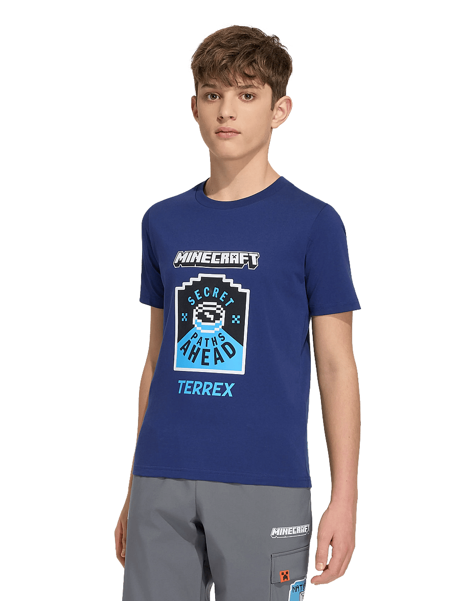 adidas Terrex - K MC MT TEE - Íþróttatoppar - dkblue - 5