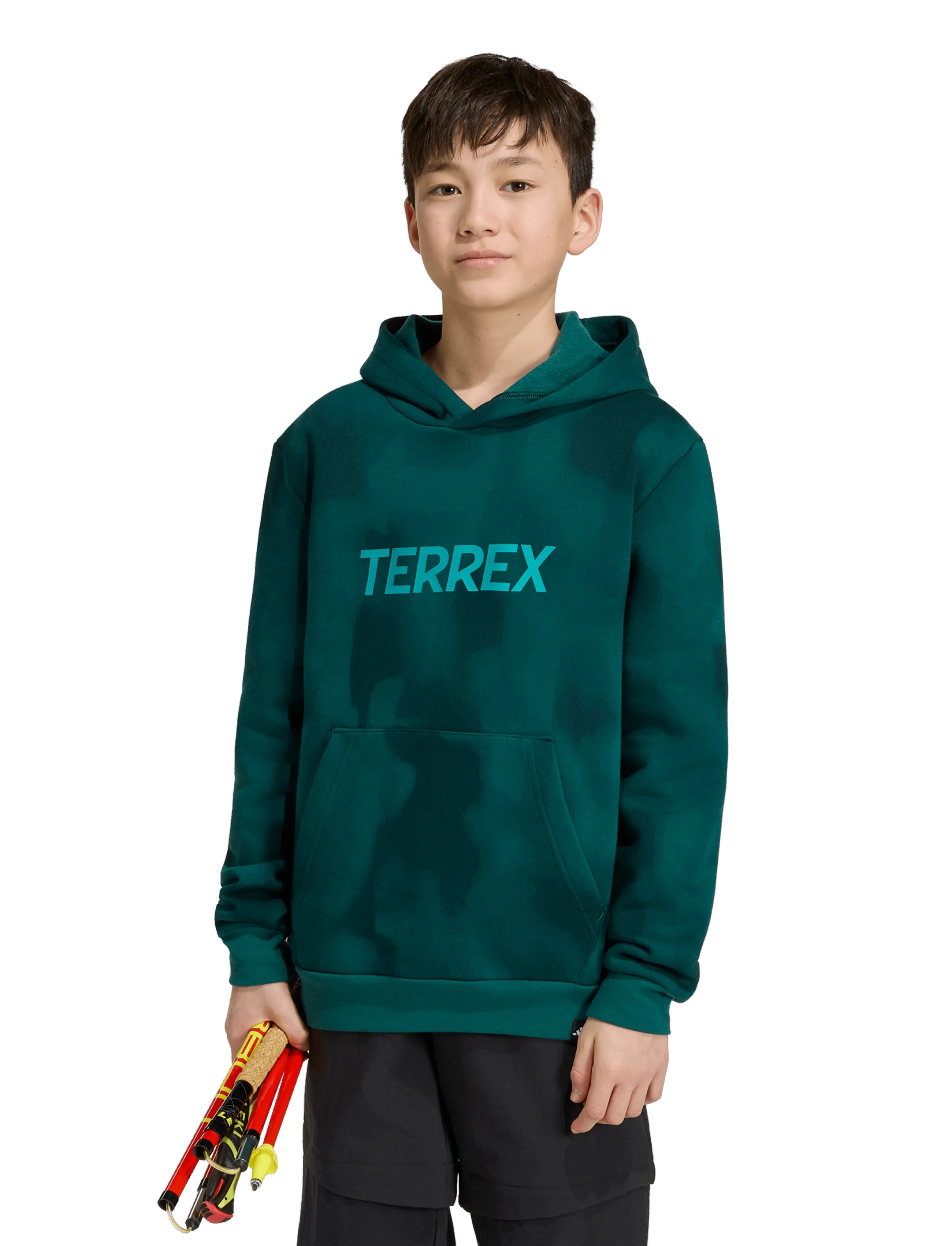 adidas Terrex - K MT AOP LOG HD - hættetrøjer - cgreen - 5