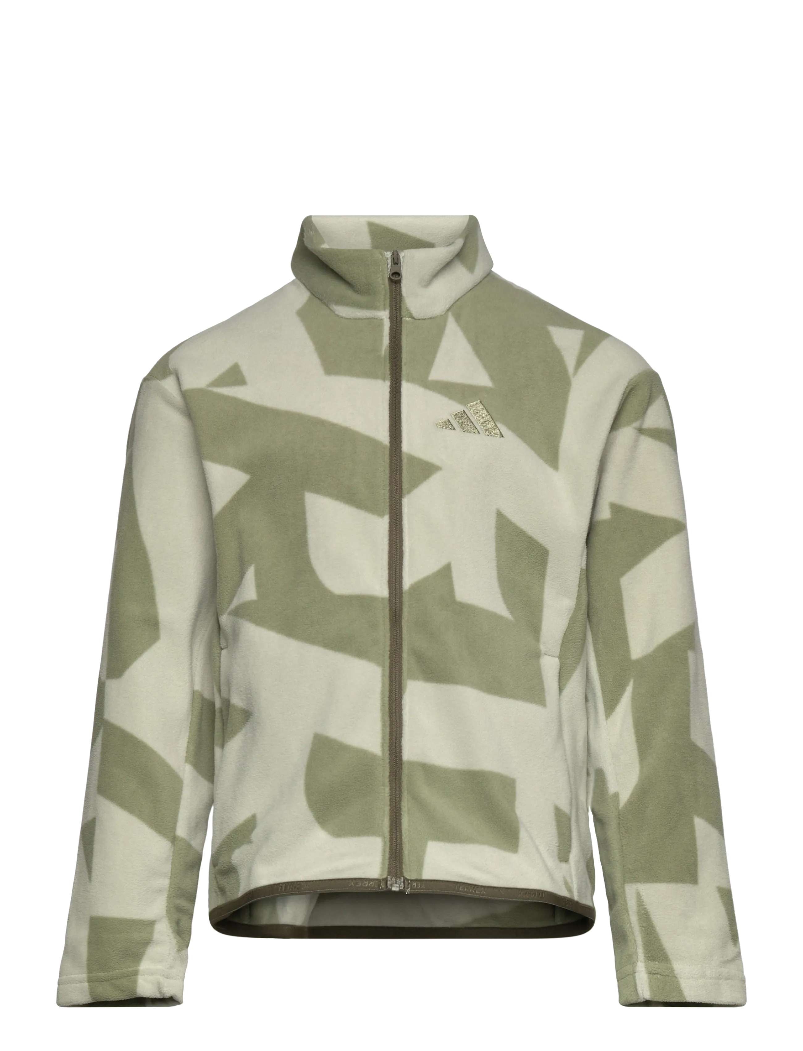 adidas Terrex K MT AOP FL JKT - Fleecejacke - HALGRN/TENGRN / khaki/green